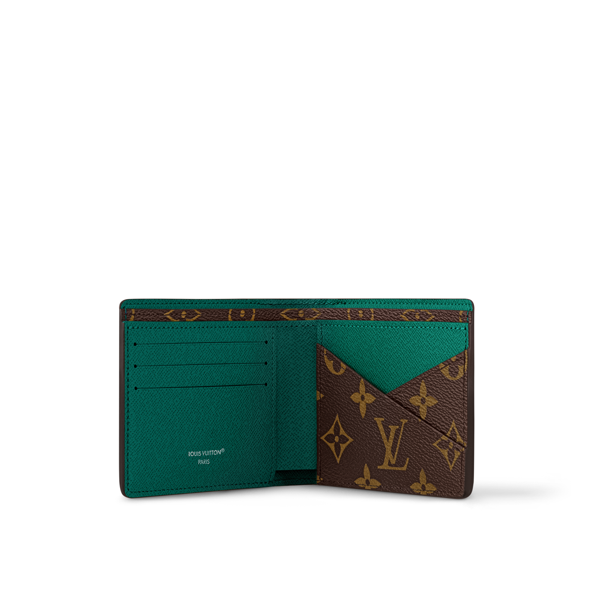 Multiple Wallet Monogram Macassar Canvas in Women