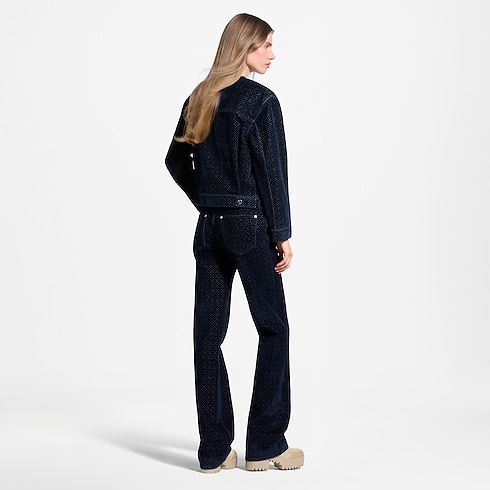 Nanogram Flocked Velvet Jeans in Women's Ready-to-Wear New In Ready-to-Wear collections by Louis Vuitton (Product zoom)