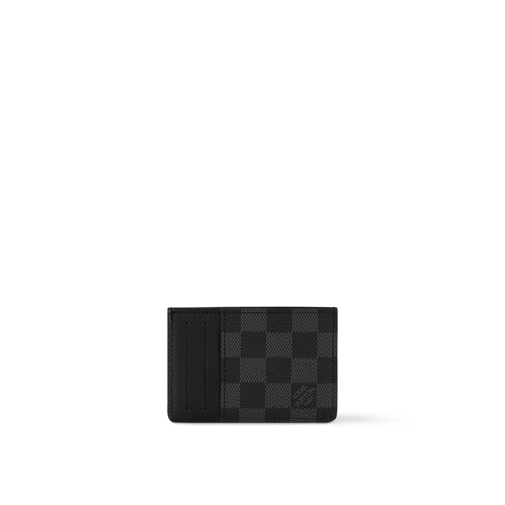 Neo Porte Cartes Damier Graphite Canvas in Super Lucky Day