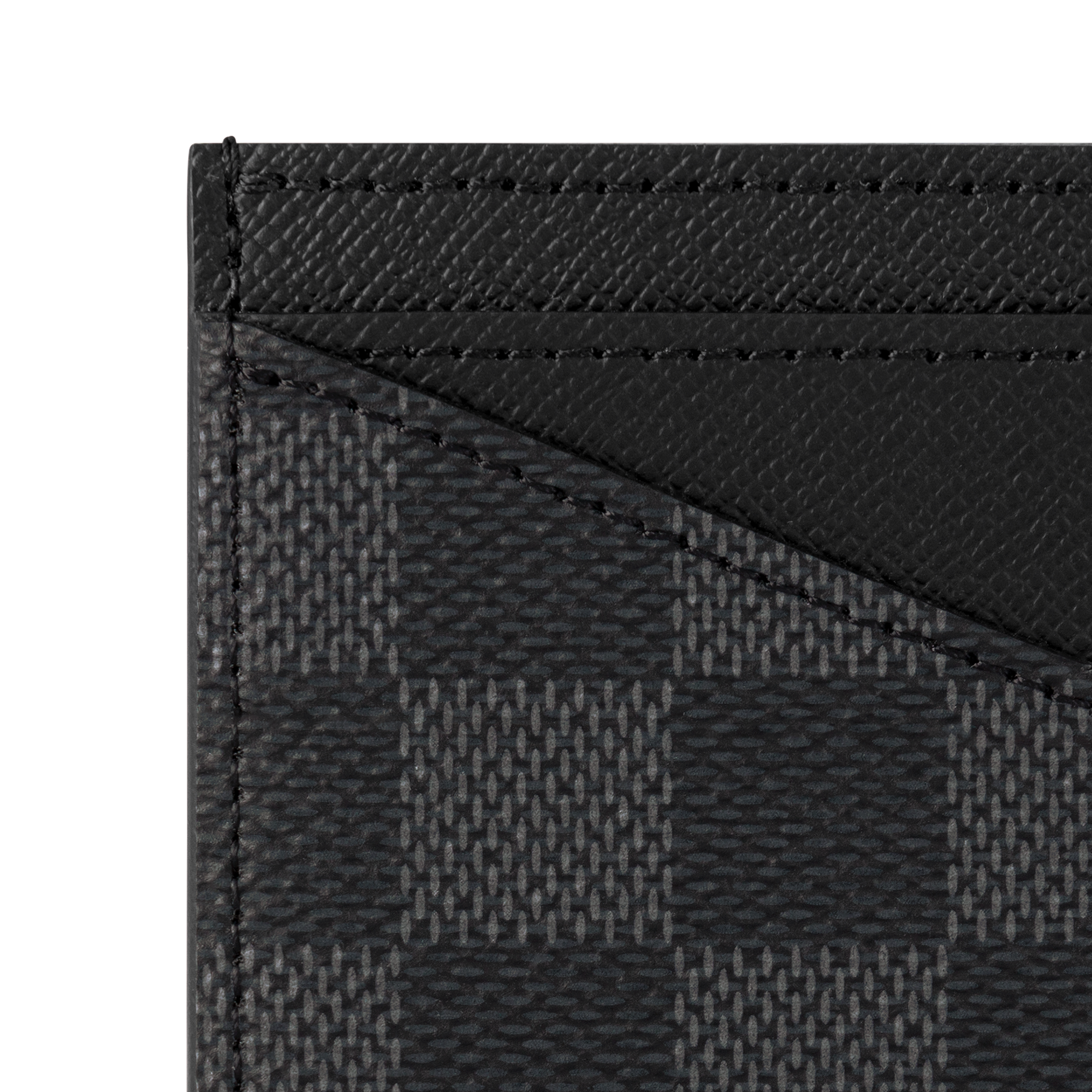 Neo Porte Cartes Damier Graphite Canvas in Super Lucky Day