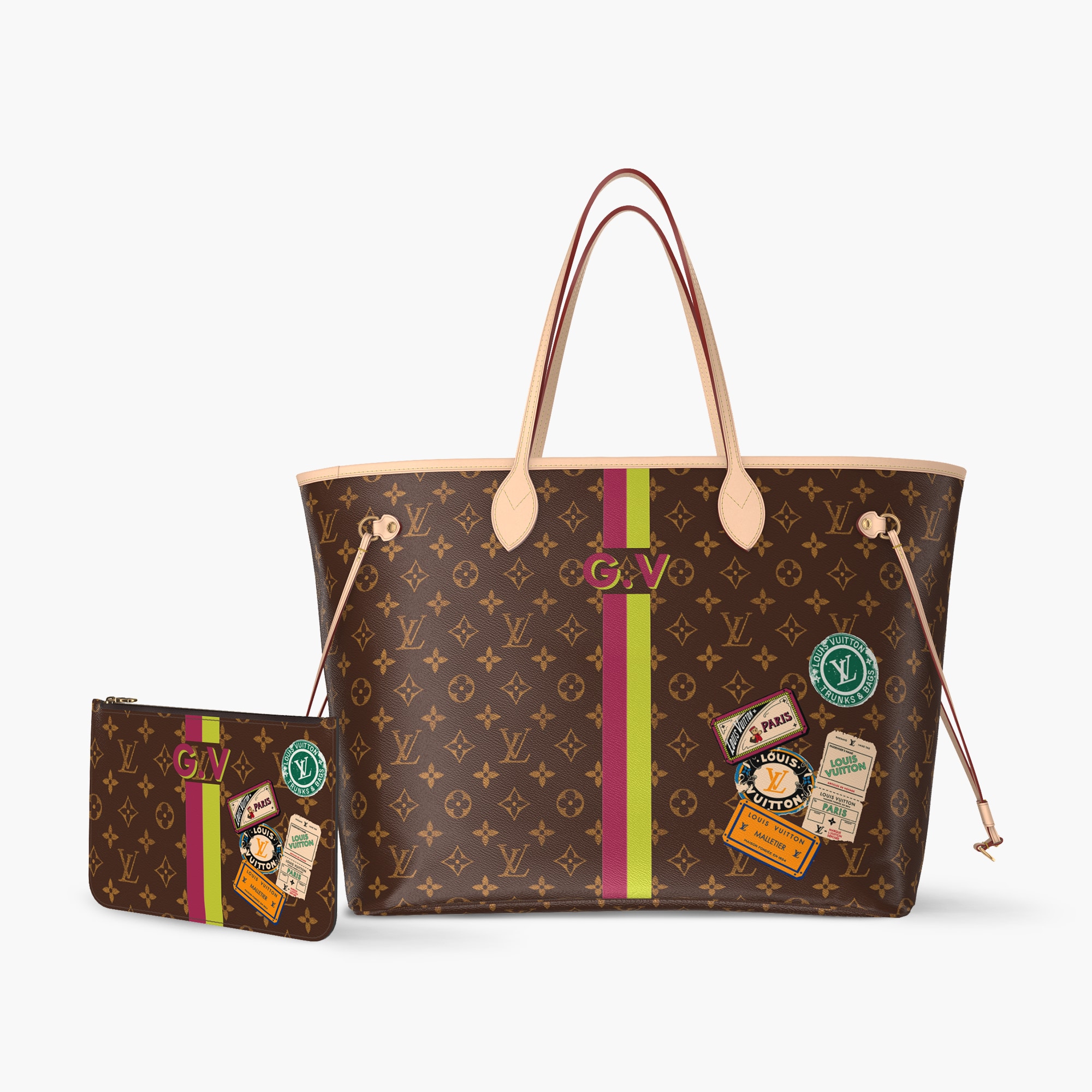 Neverfull GM Mon Monogram Monogram Canvas Personalisation