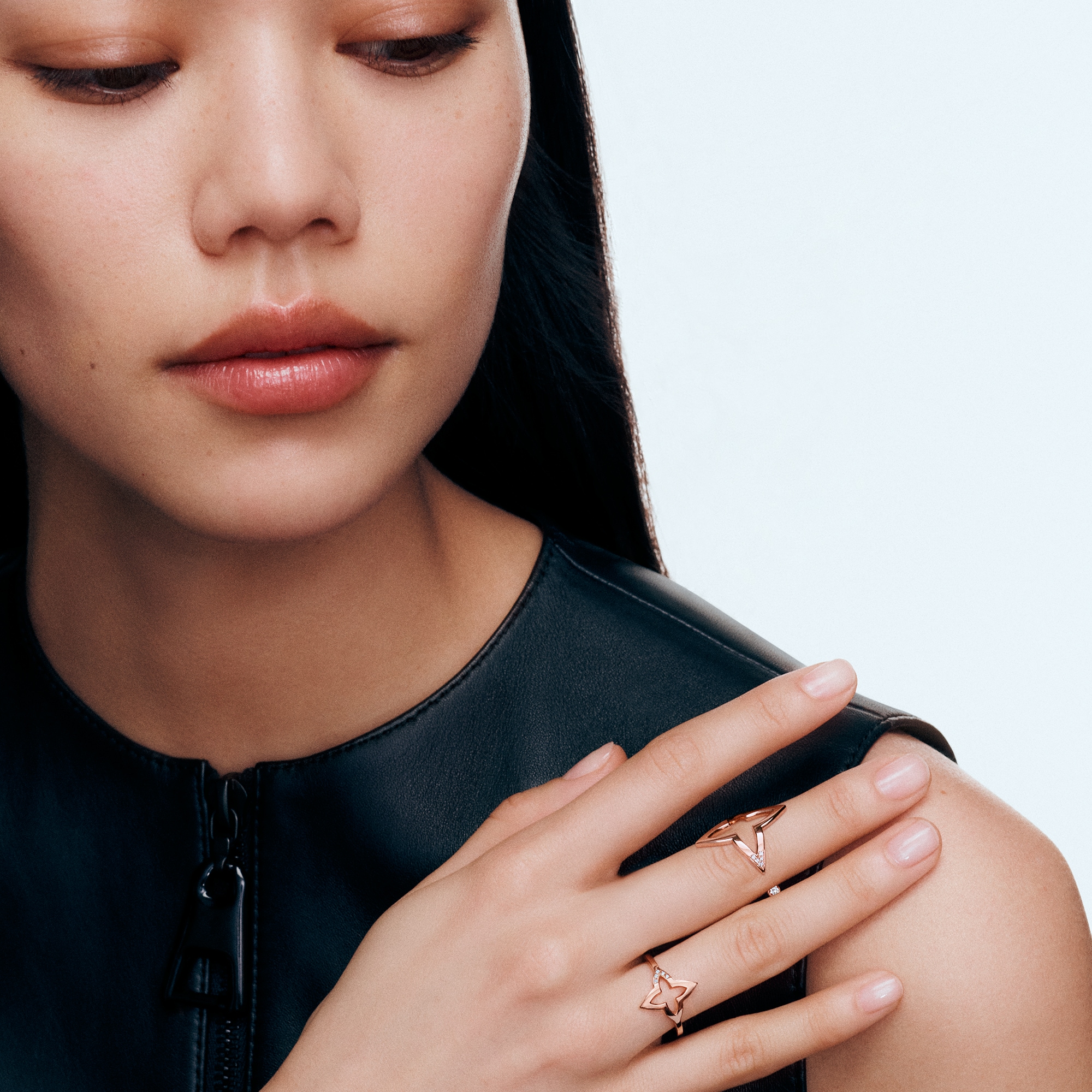 Ombre Blossom Open Ring, Pink Gold and Diamonds  in Jewellery