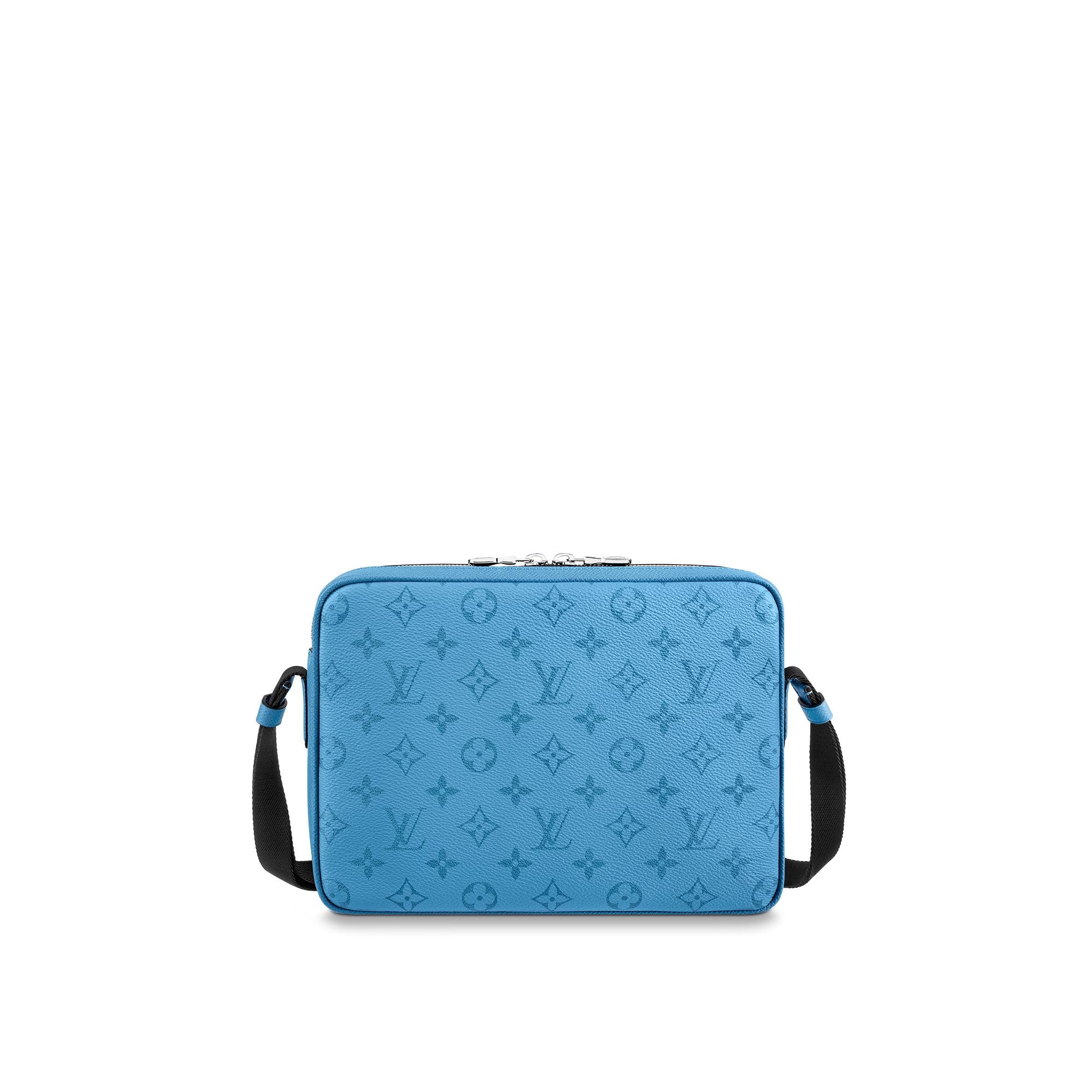 blue lv side bag