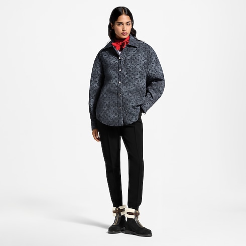 Padded Denim-Effect Monogram Overshirt in Women's Ready-to-Wear Coats and Jackets collections by Louis Vuitton (Product zoom)