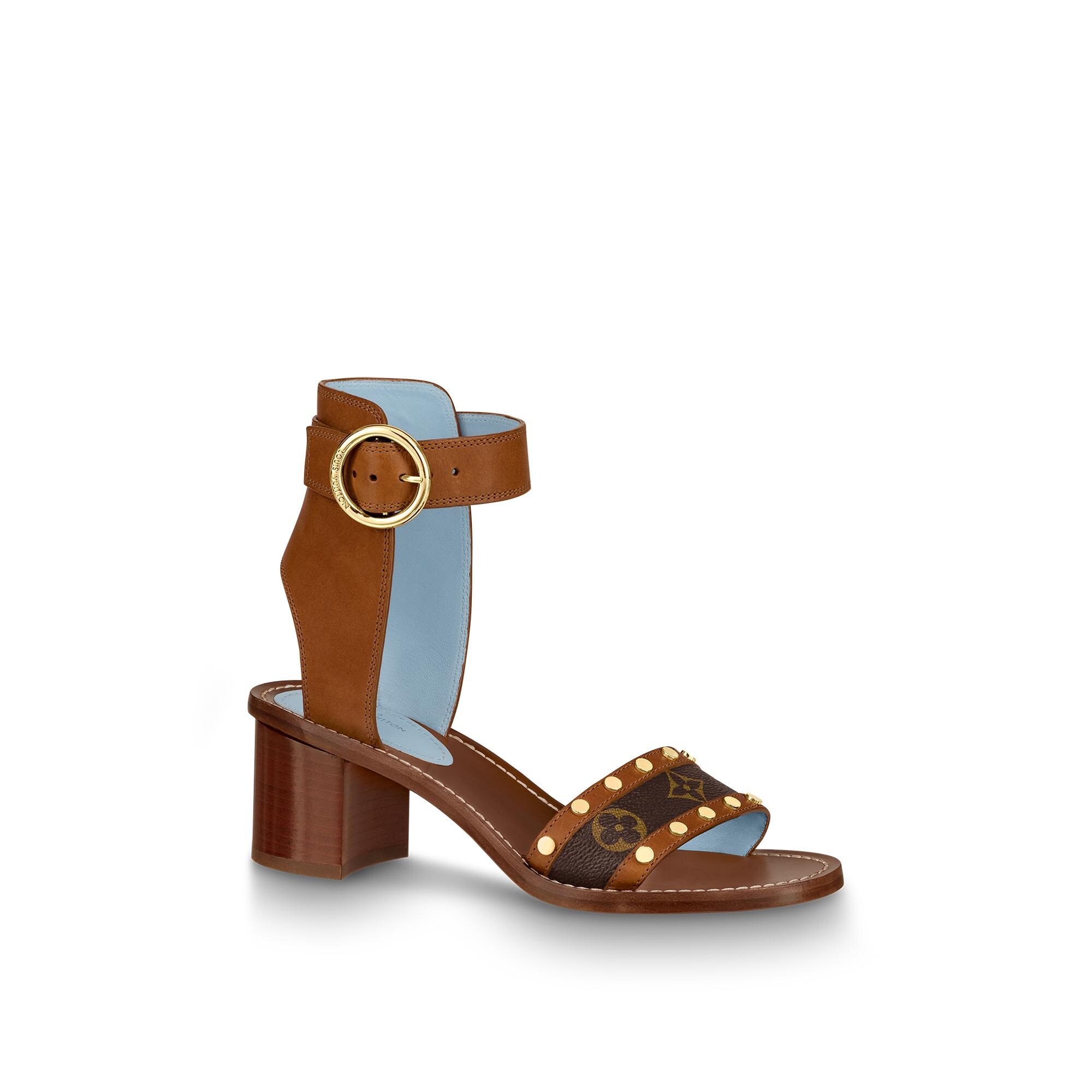 louis vuitton block heel sandals