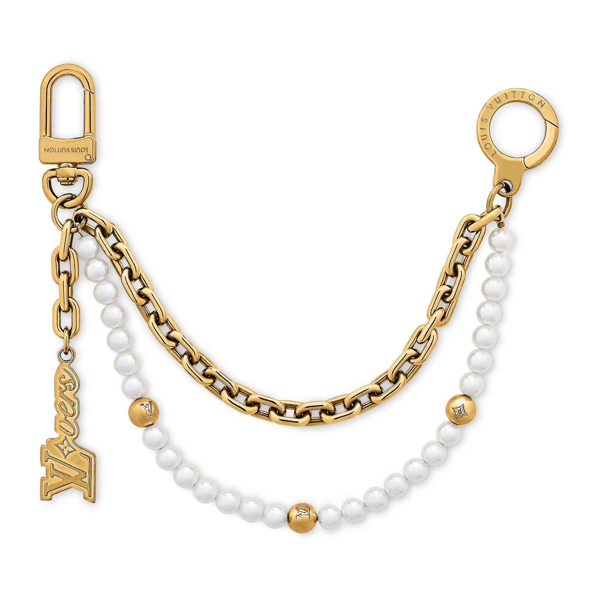 Pearls Mini Chain Belt . in Men