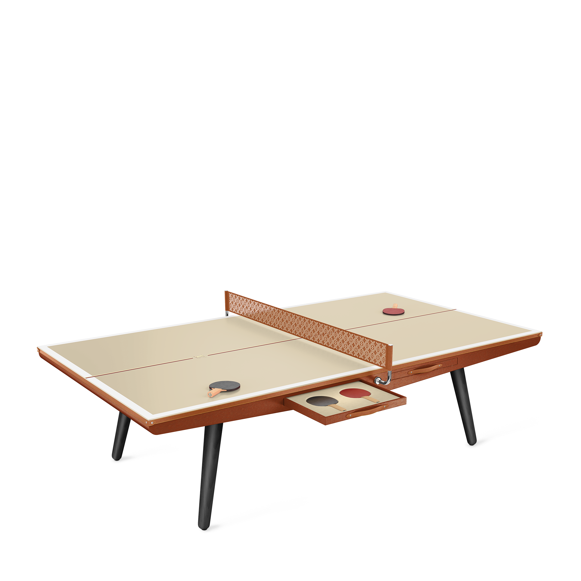 Ping-Pong Table Epi Professional Size Epi Leather in Trunks, Travel and Home