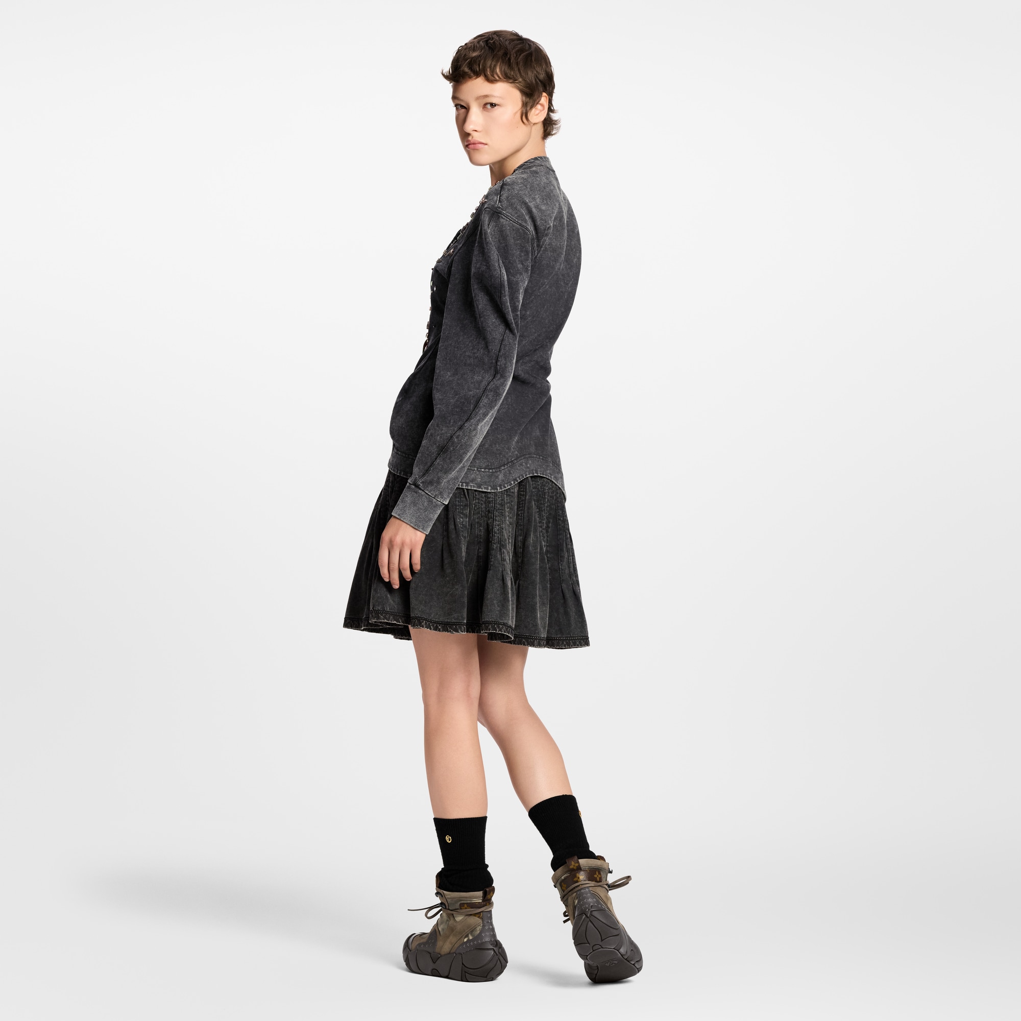 Pleated Jersey Skirt
  in Women