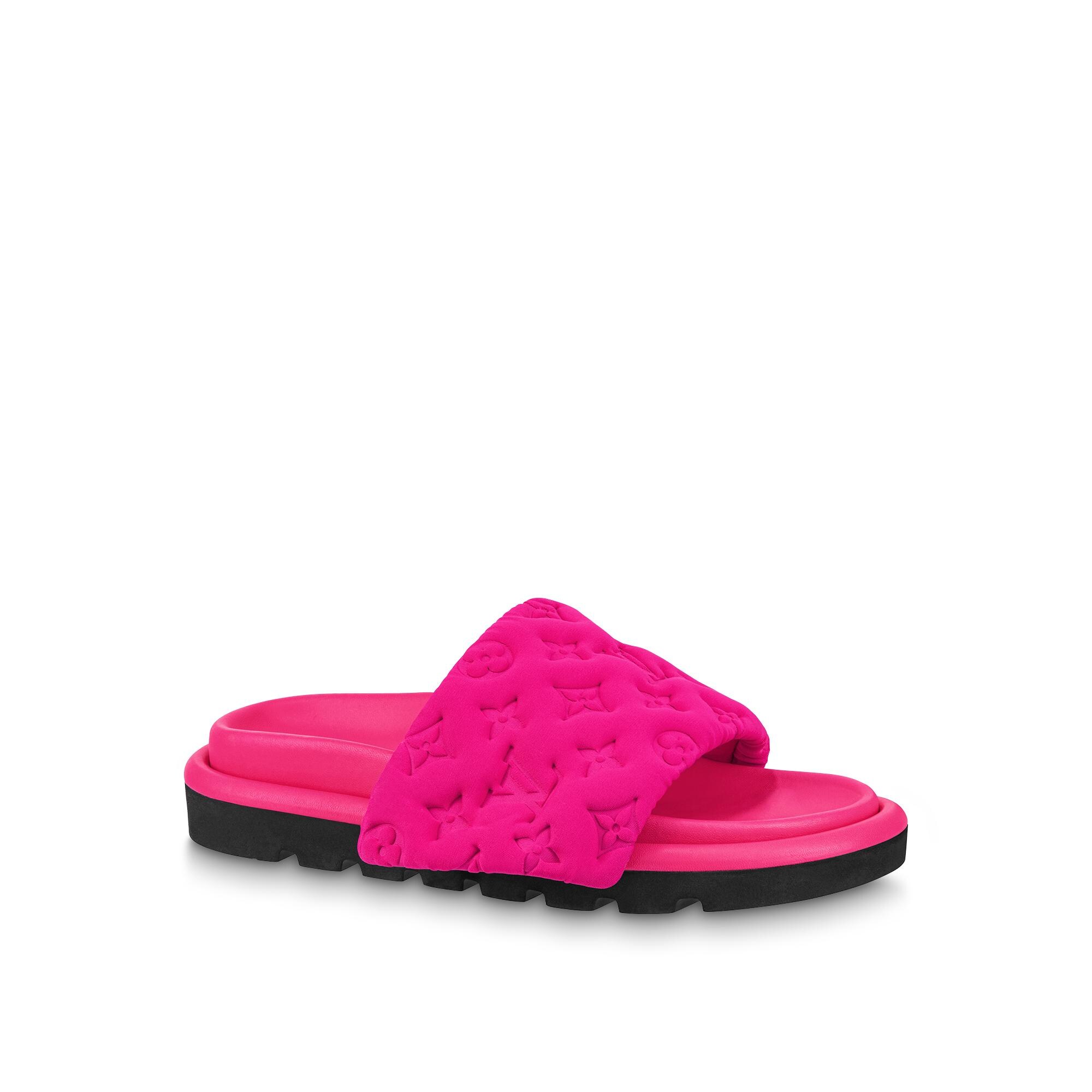 pink lv slippers