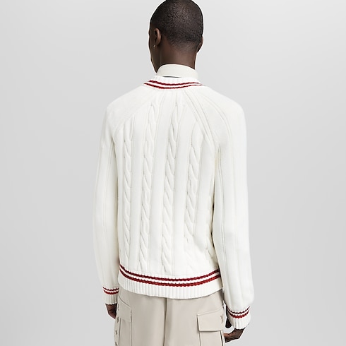 Preppy V-Neck Cable Pullover in Men's Ready-to-Wear All Ready-to-Wear collections by Louis Vuitton (Product zoom)