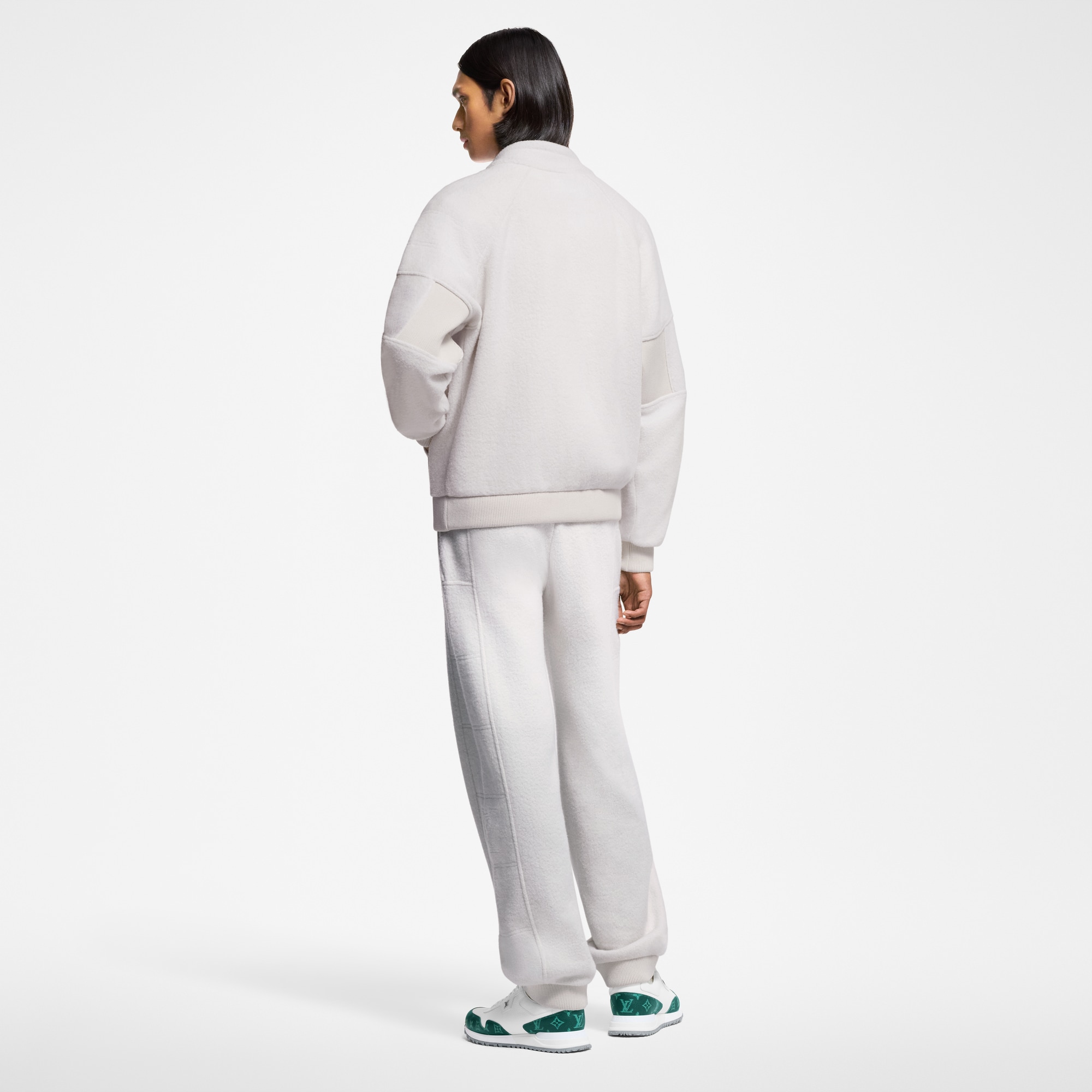 Quilted Textured Wool Blouson  in Men