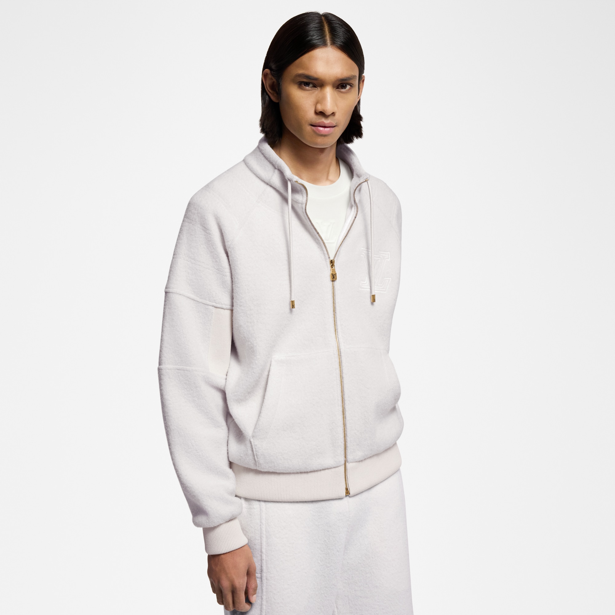 Quilted Textured Wool Blouson  in Men