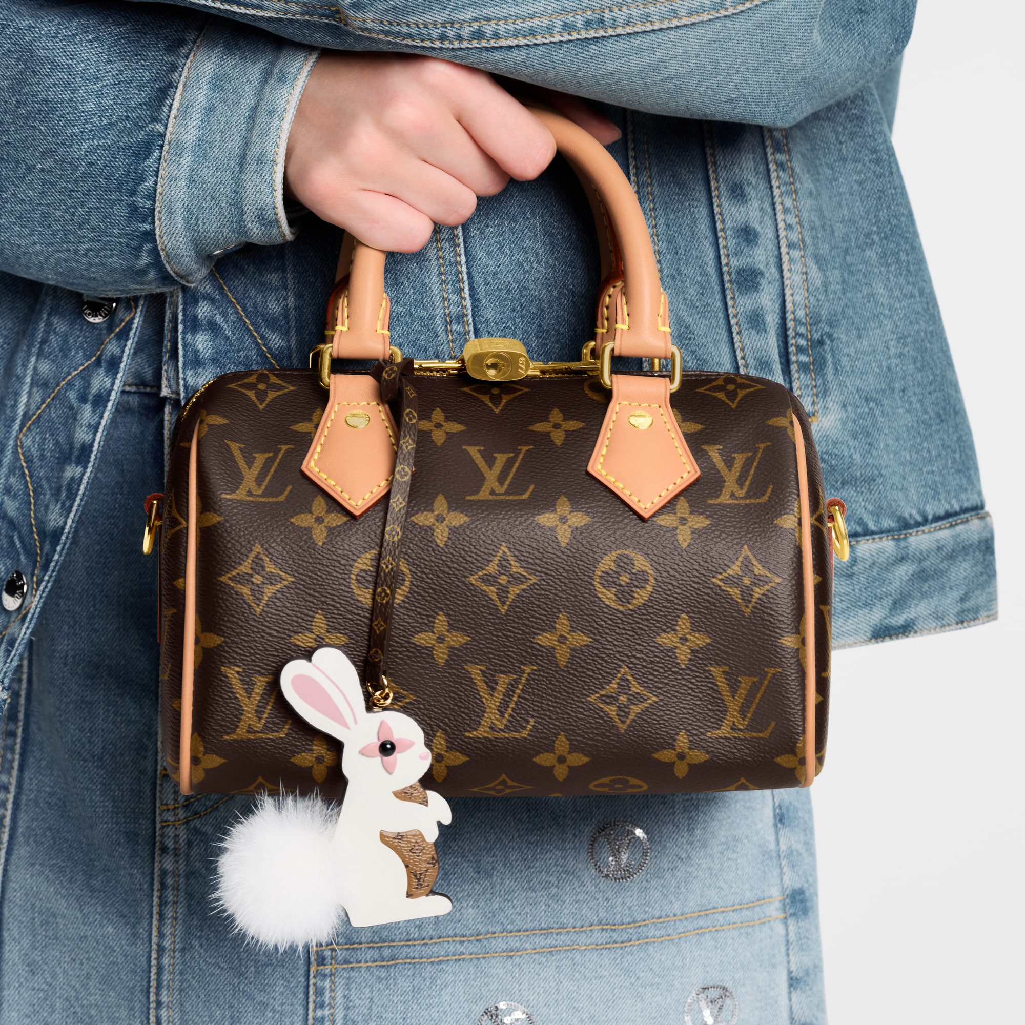 Rabbit LV Furry Friend Bag Charm  . in Women