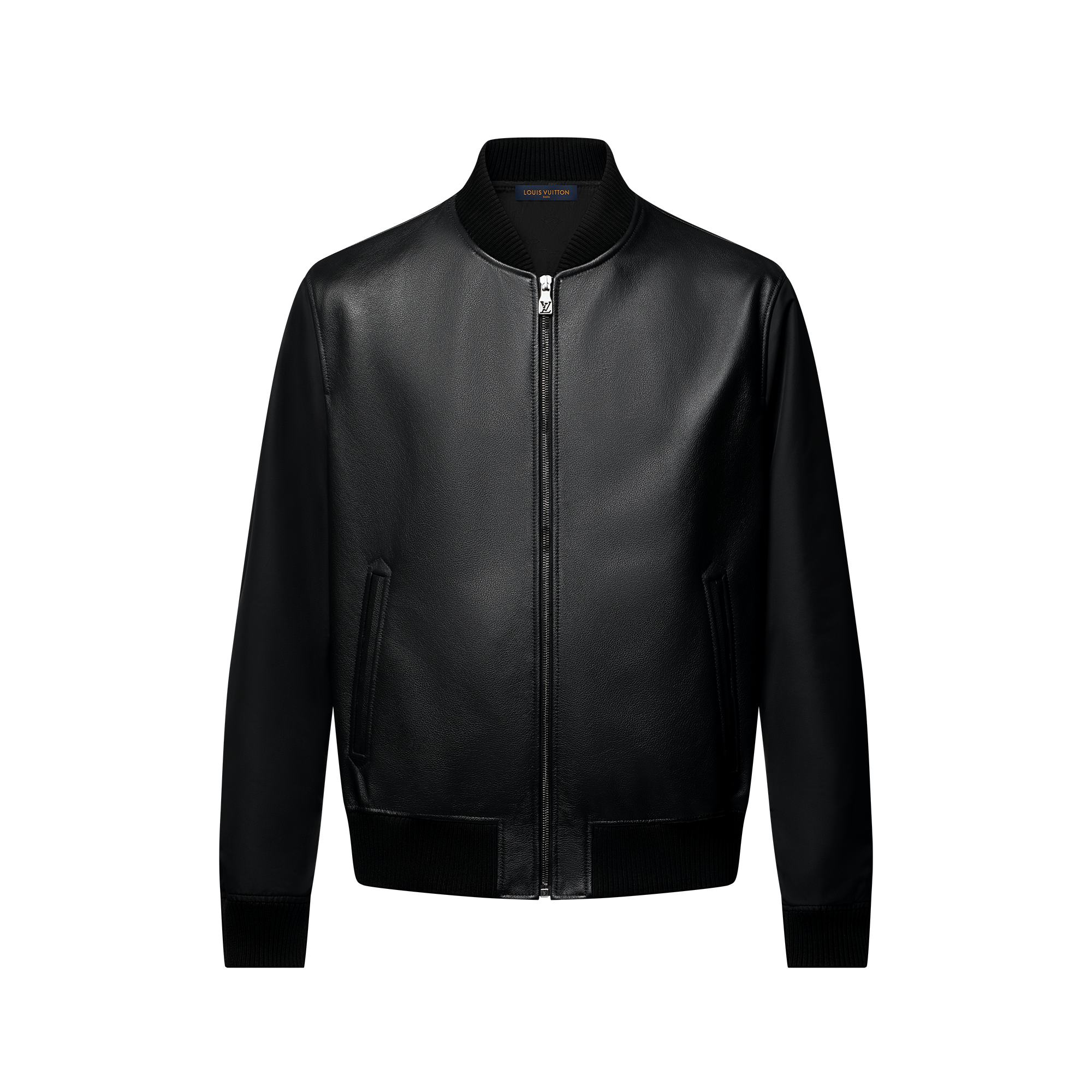 Reversible Leather Nylon Jacket  in Men