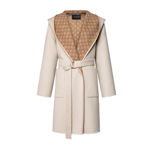 Reversible Signature Hooded Wrap Coat in Women's Ready-to-Wear Coats and Jackets collections by Louis Vuitton (Product zoom)