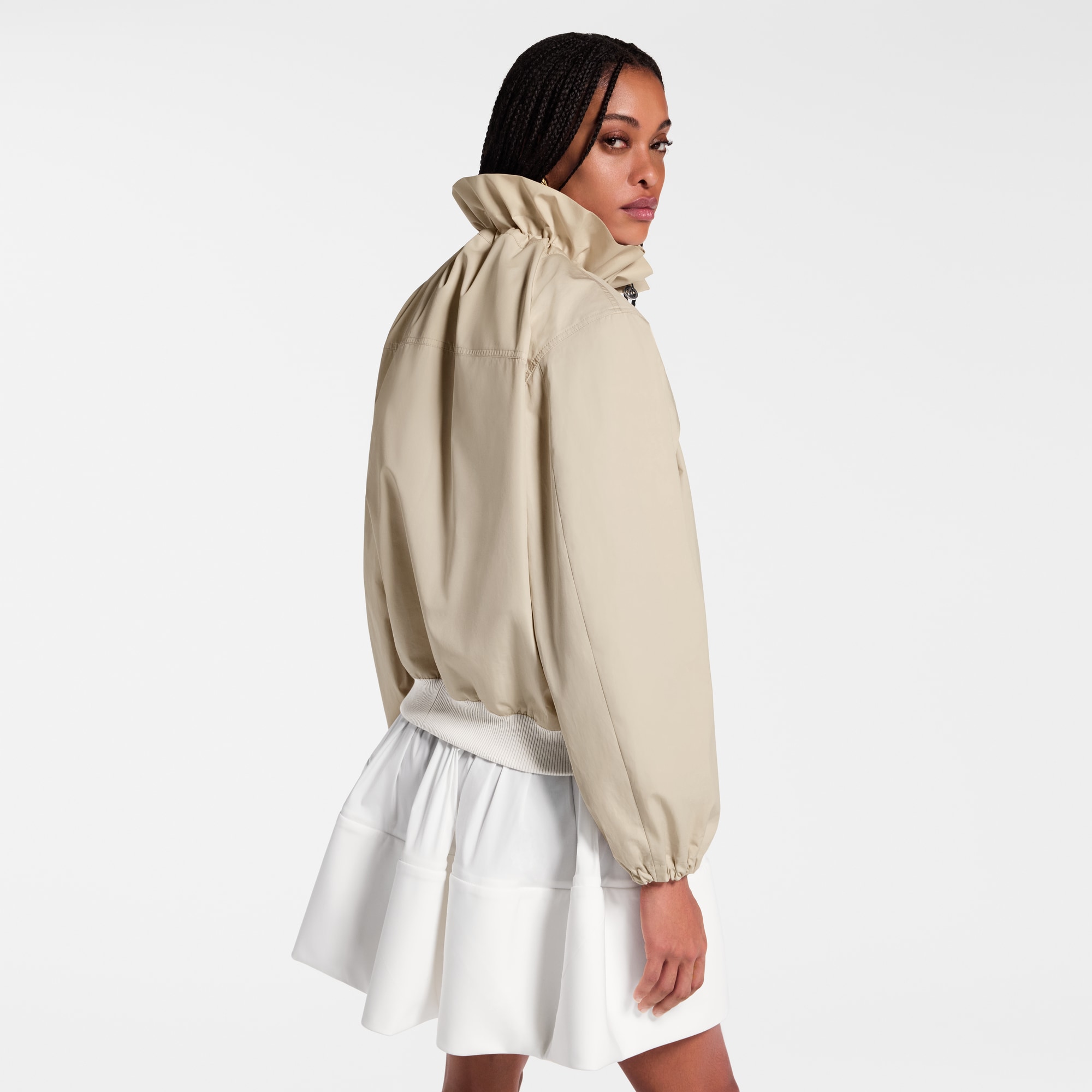 Ruffle Collar Bomber Jacket  in Women