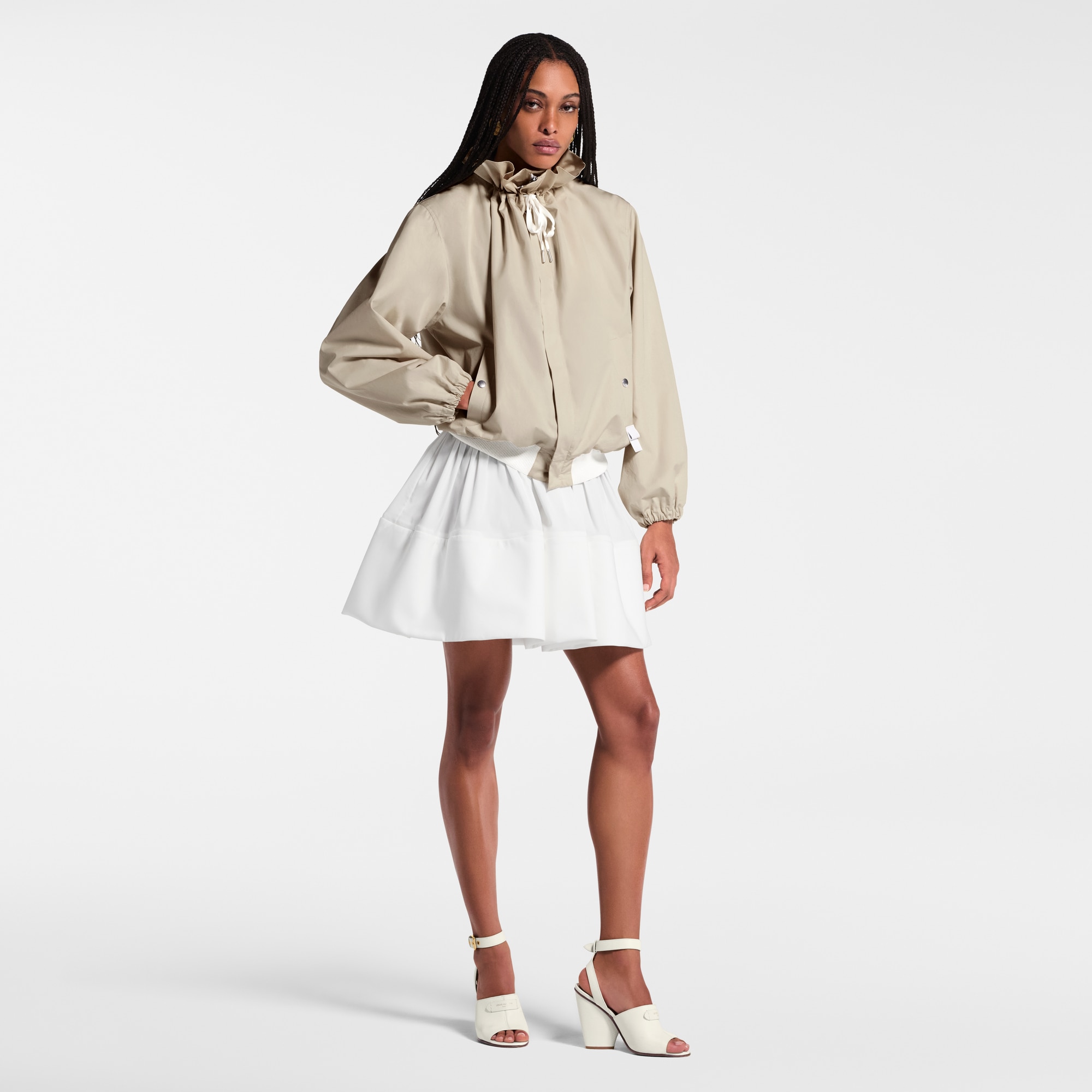 Ruffle Collar Bomber Jacket  in Women