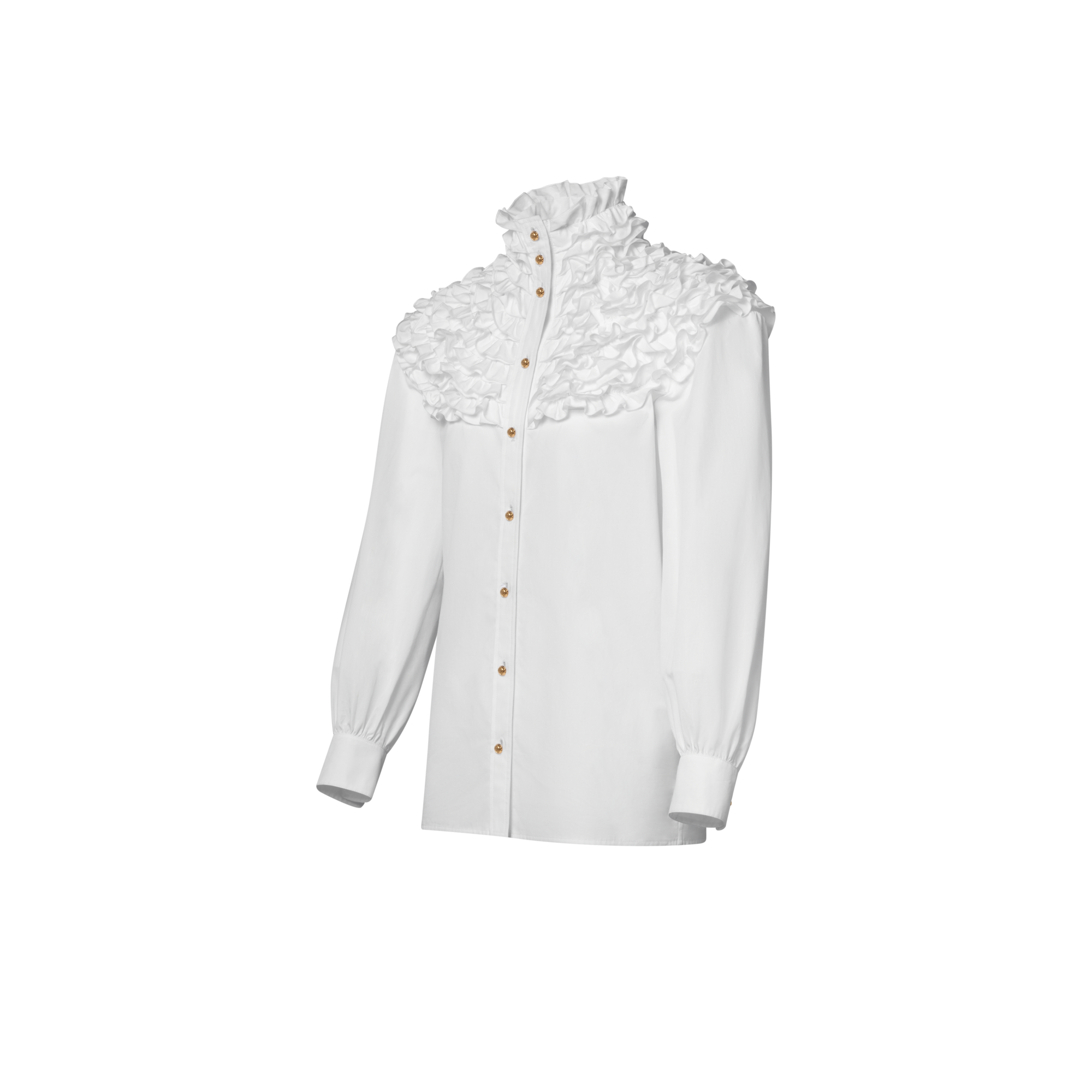 Ruffle Neck Shirt  in Women