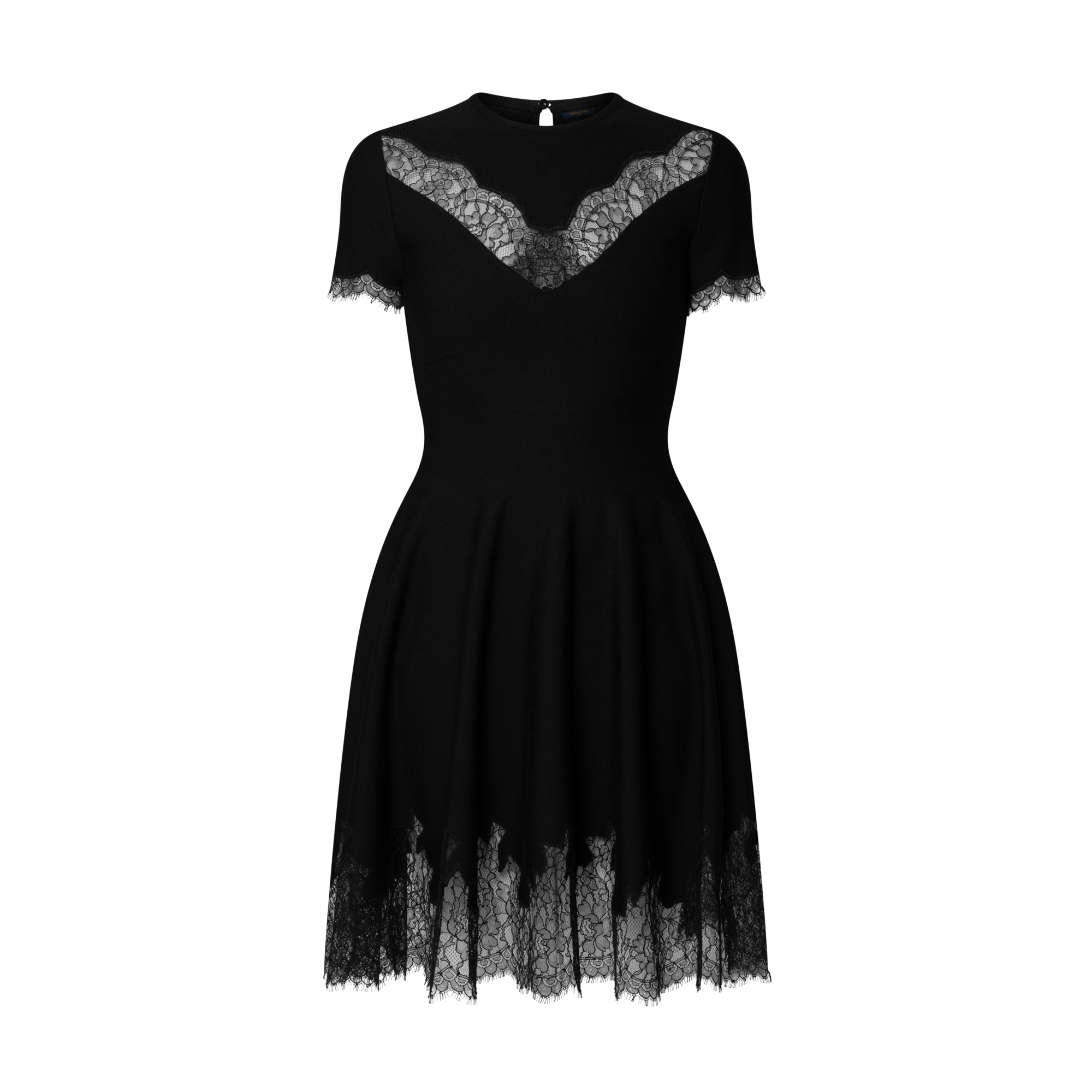 S/S Skater Dress W/ Lace Dtl  in Women