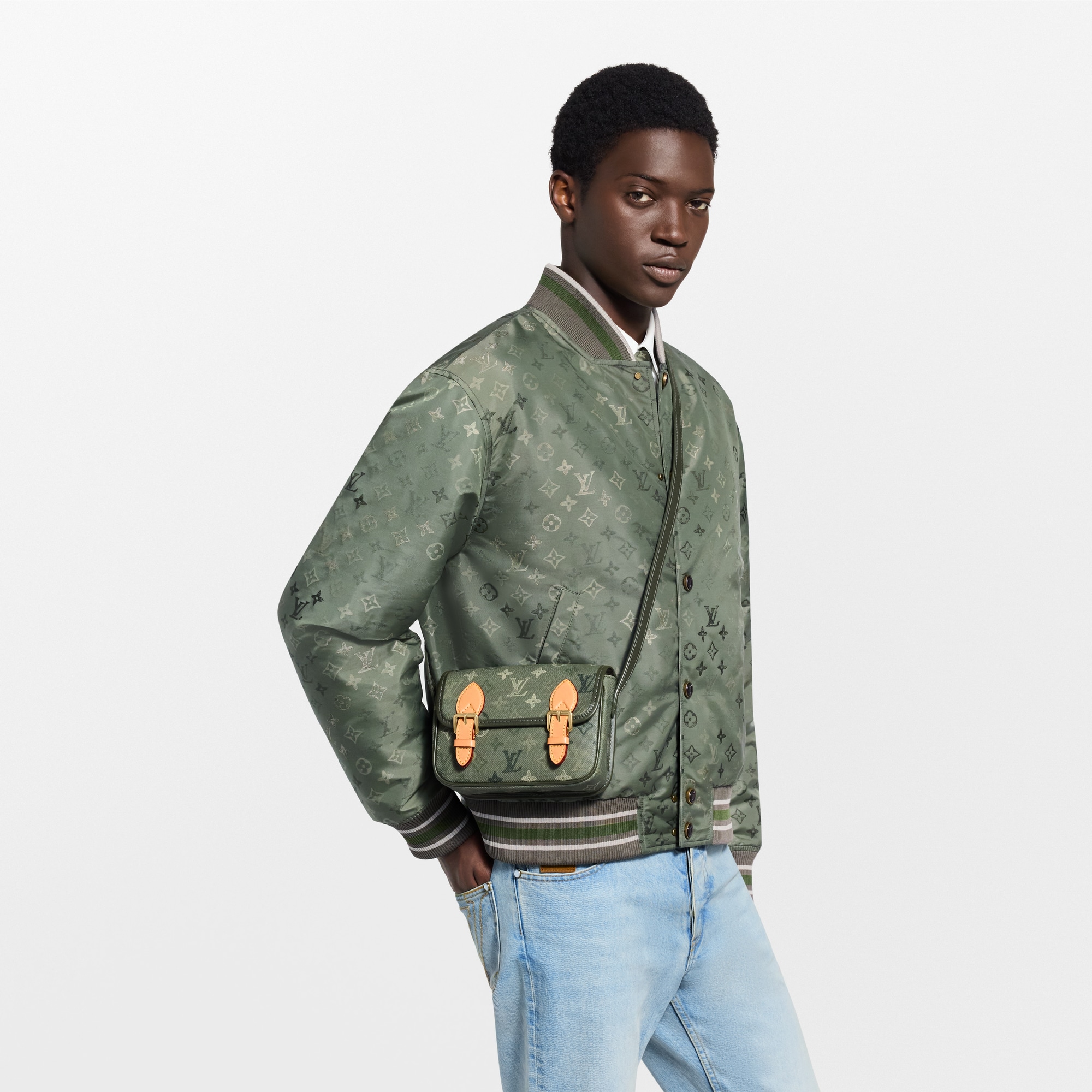 Satchel Wearable Wallet Monogram Other Canvas in Men