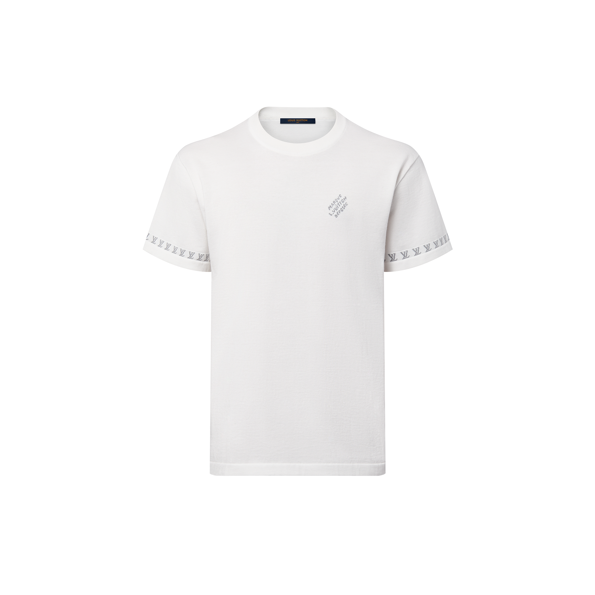 Short-Sleeved Cotton Crewneck  in Men