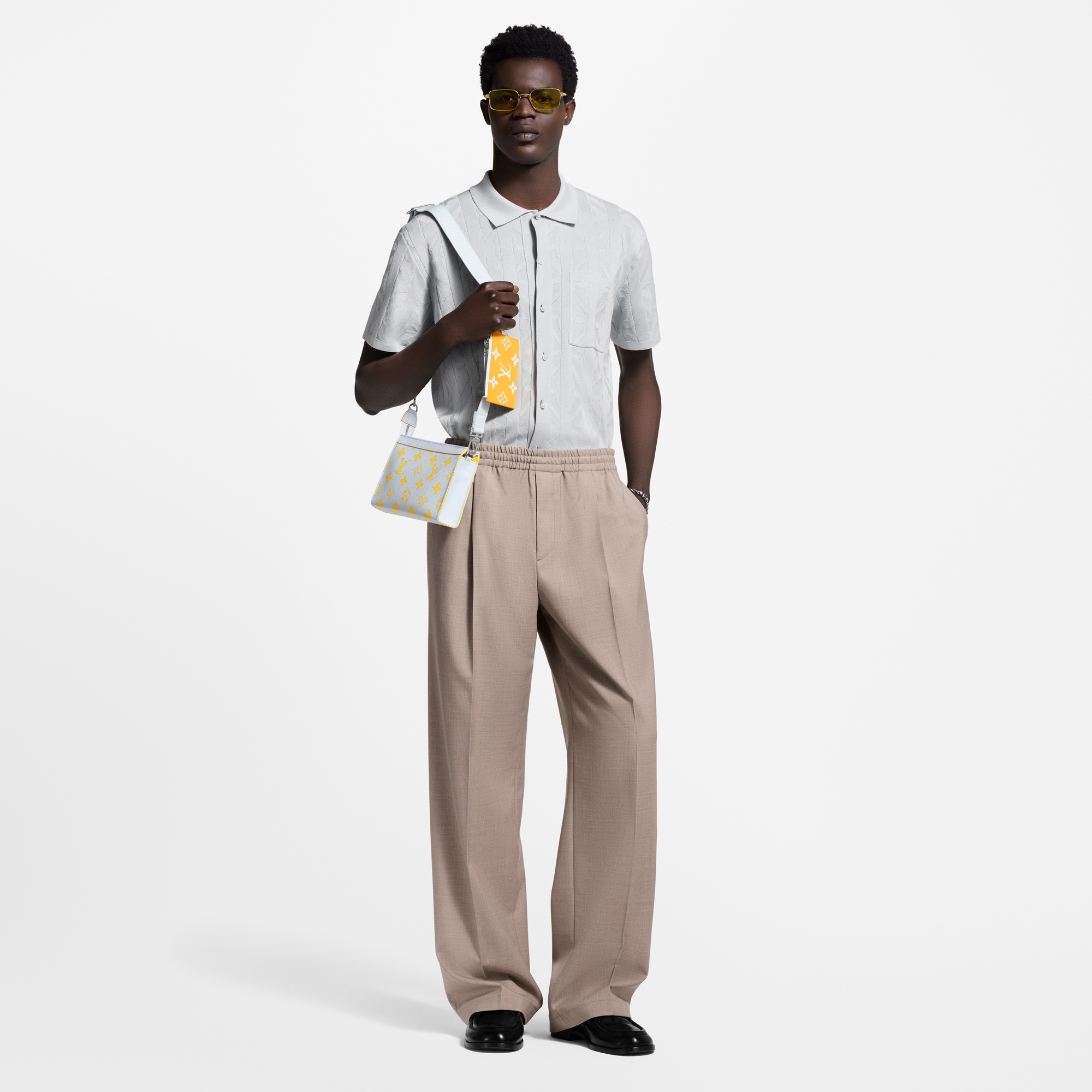 Short-Sleeved Knit Shirt  in Men