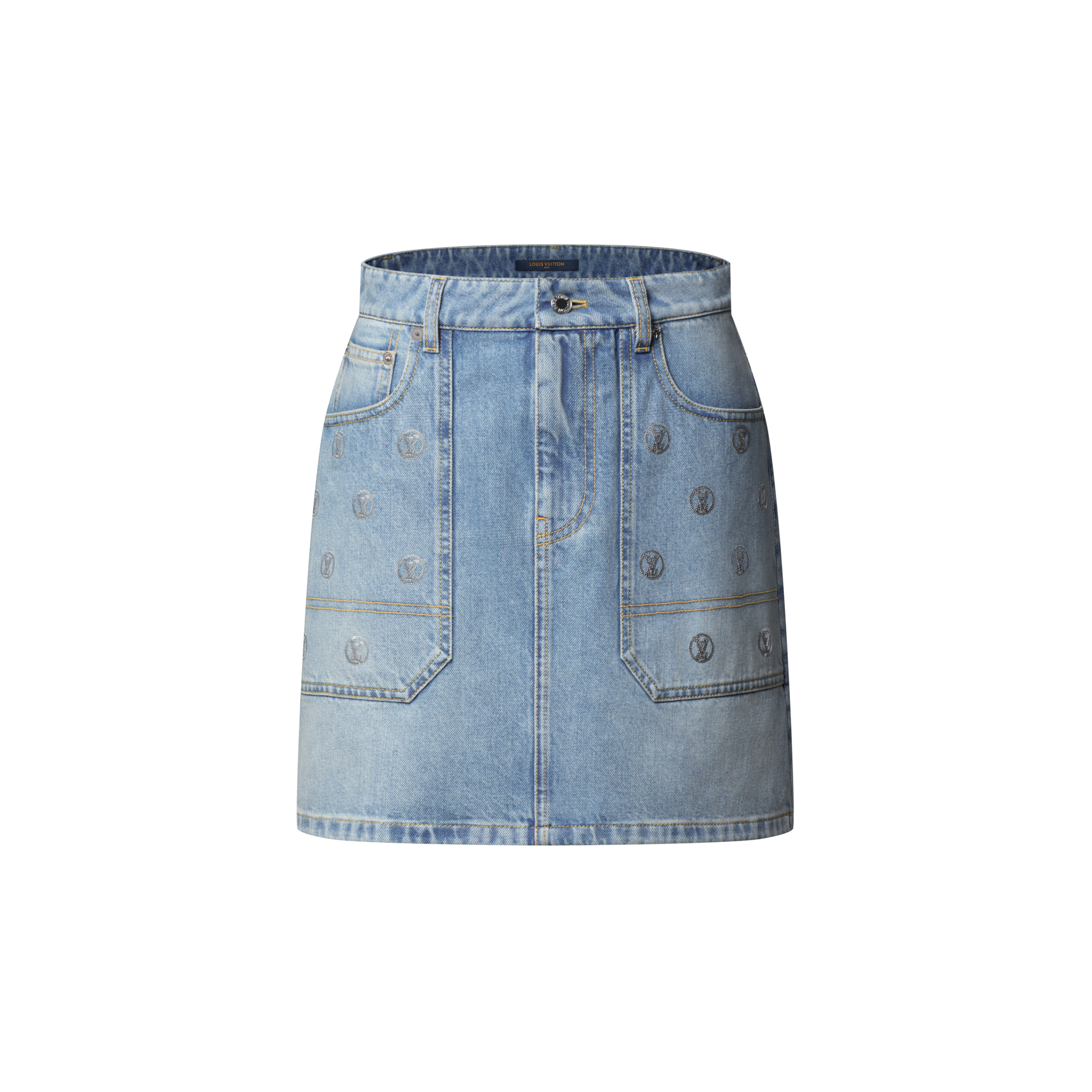 Signature Sequin Denim Mini Skirt  in Women