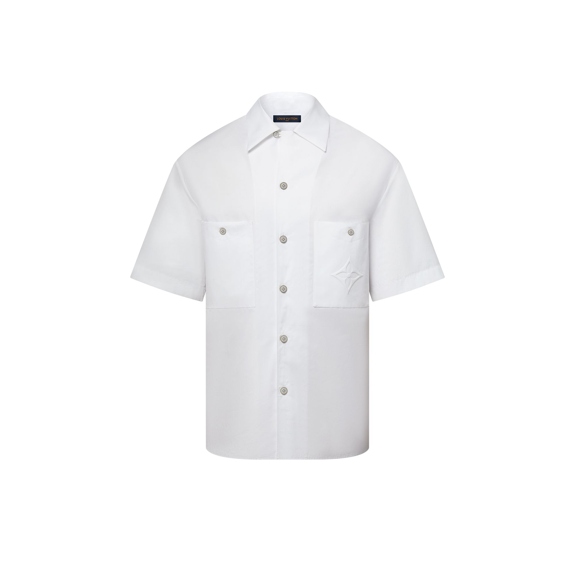 Signature Short-Sleeved Cotton Shirt  in Men