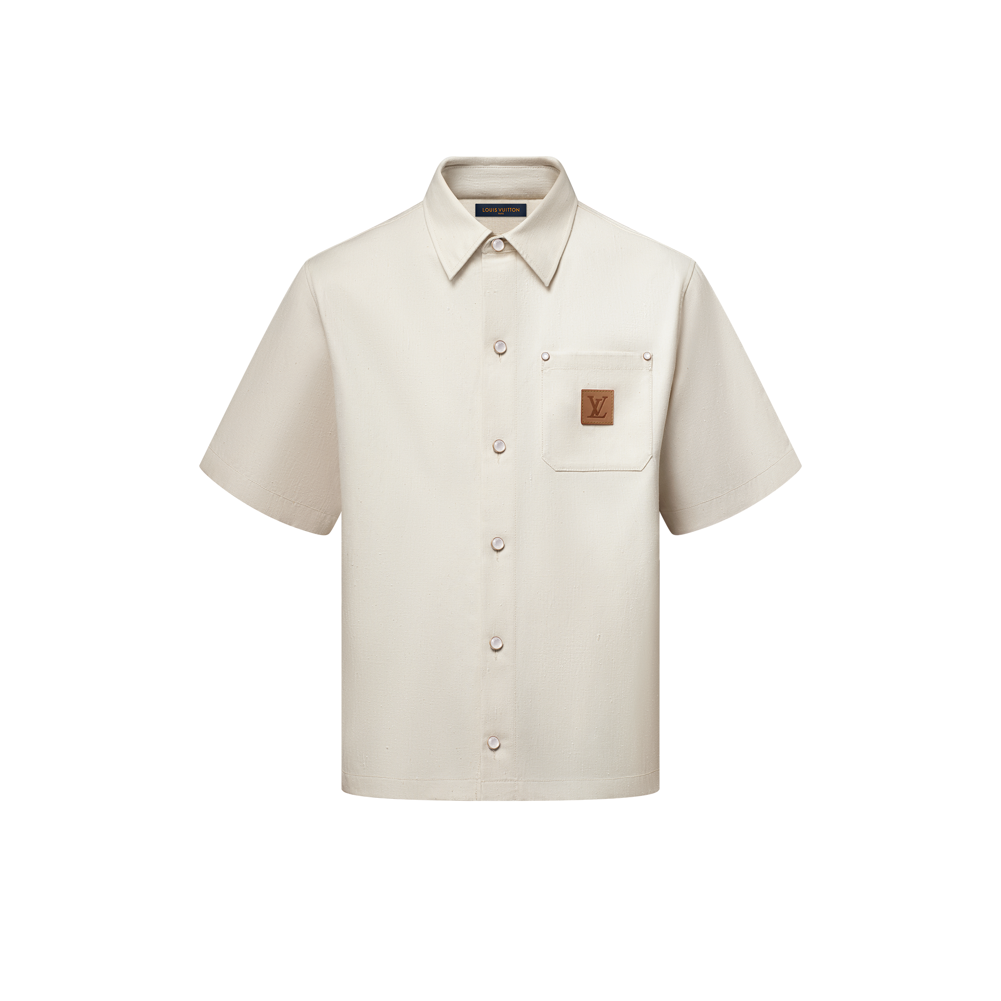 Silk-Blend Short-Sleeved Shirt   in Men