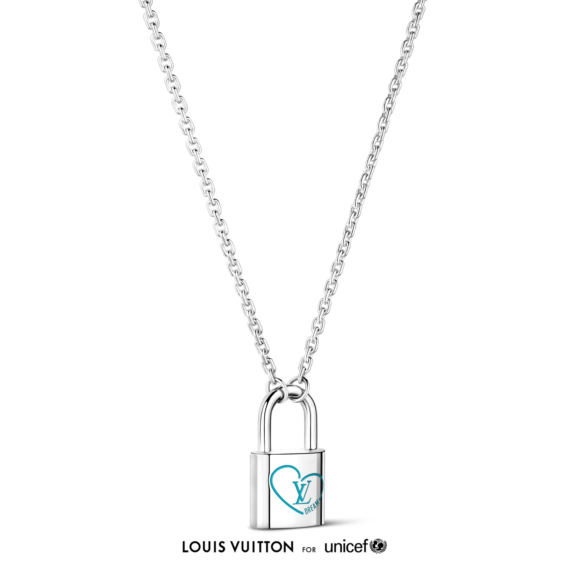 Silver Lockit x Felix Pendant, Silver and Blue Lacquer  in Jewellery