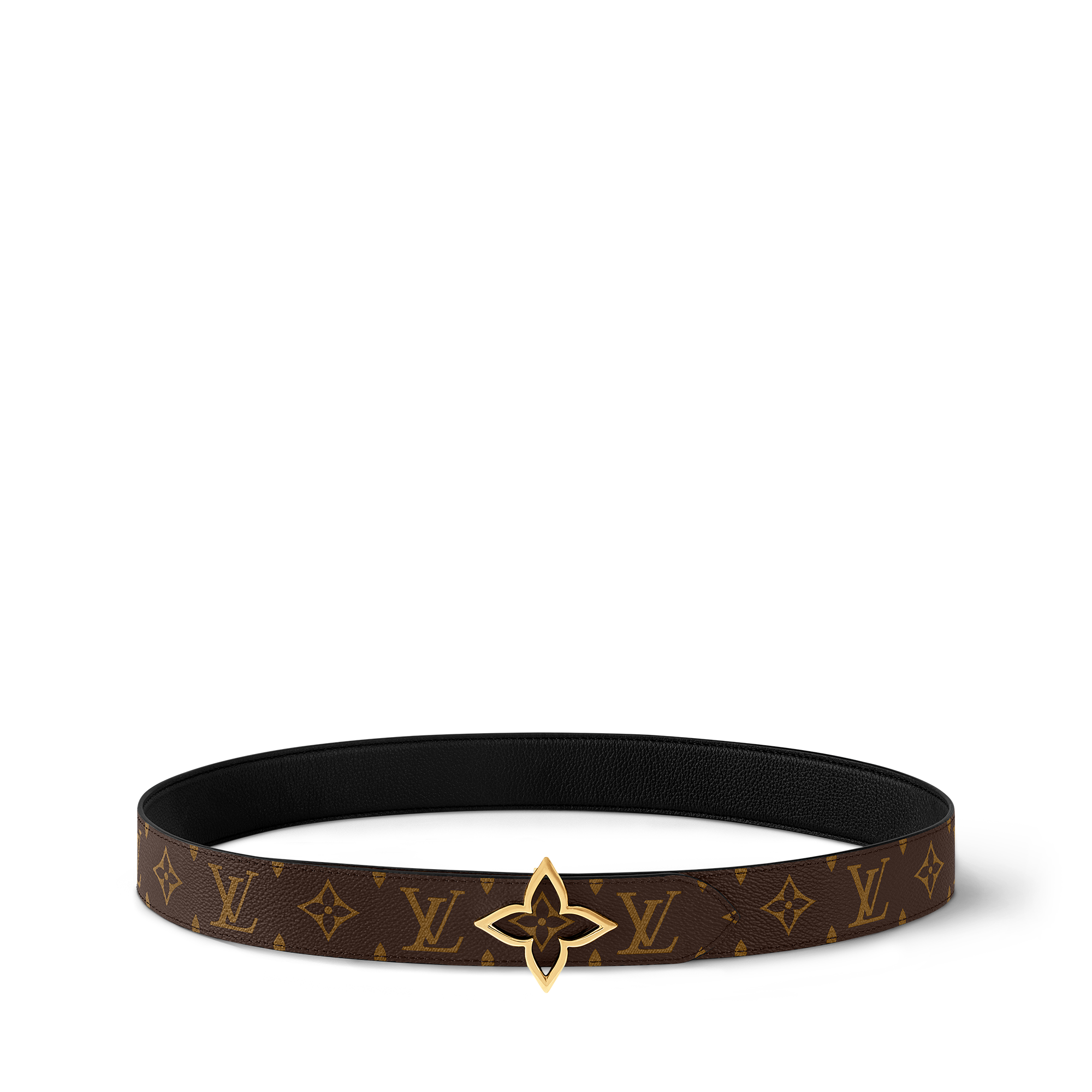 Slim Flower 35mm Reversible Belt Monogram Canvas in Women