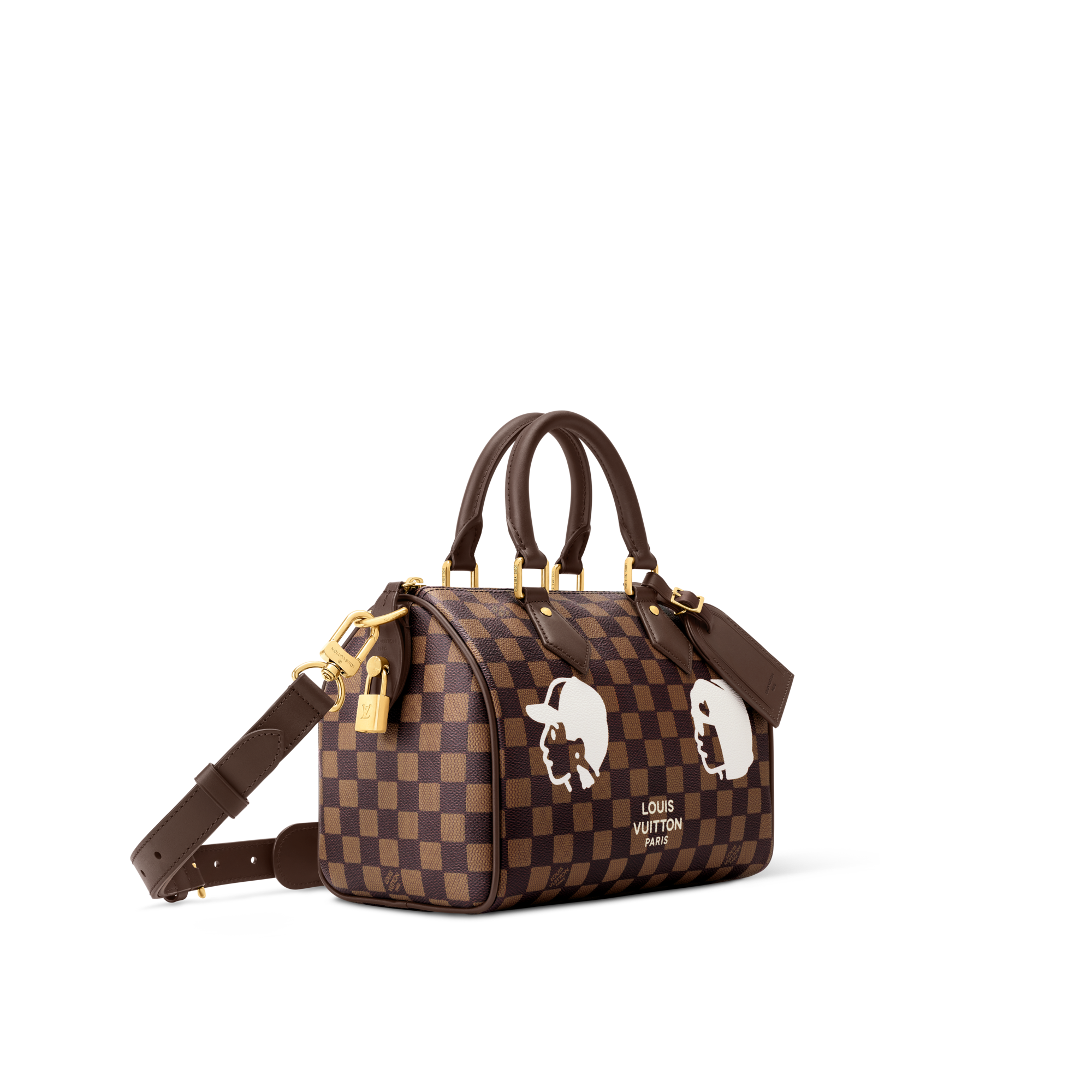 Speedy 25 Bandoulière Damier Ebène Canvas in Bags and Small Leather Goods