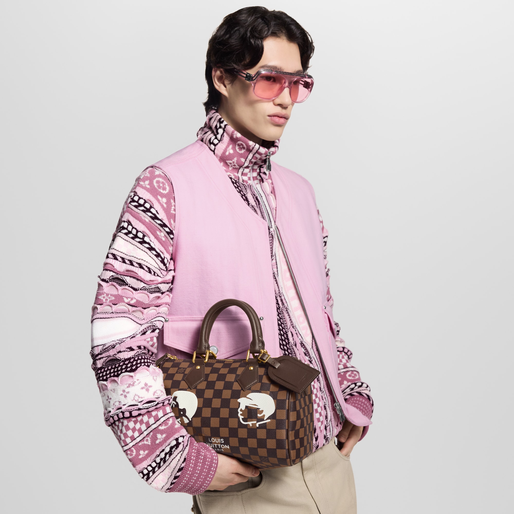 Speedy 25 Bandoulière Damier Ebène Canvas in Bags and Small Leather Goods