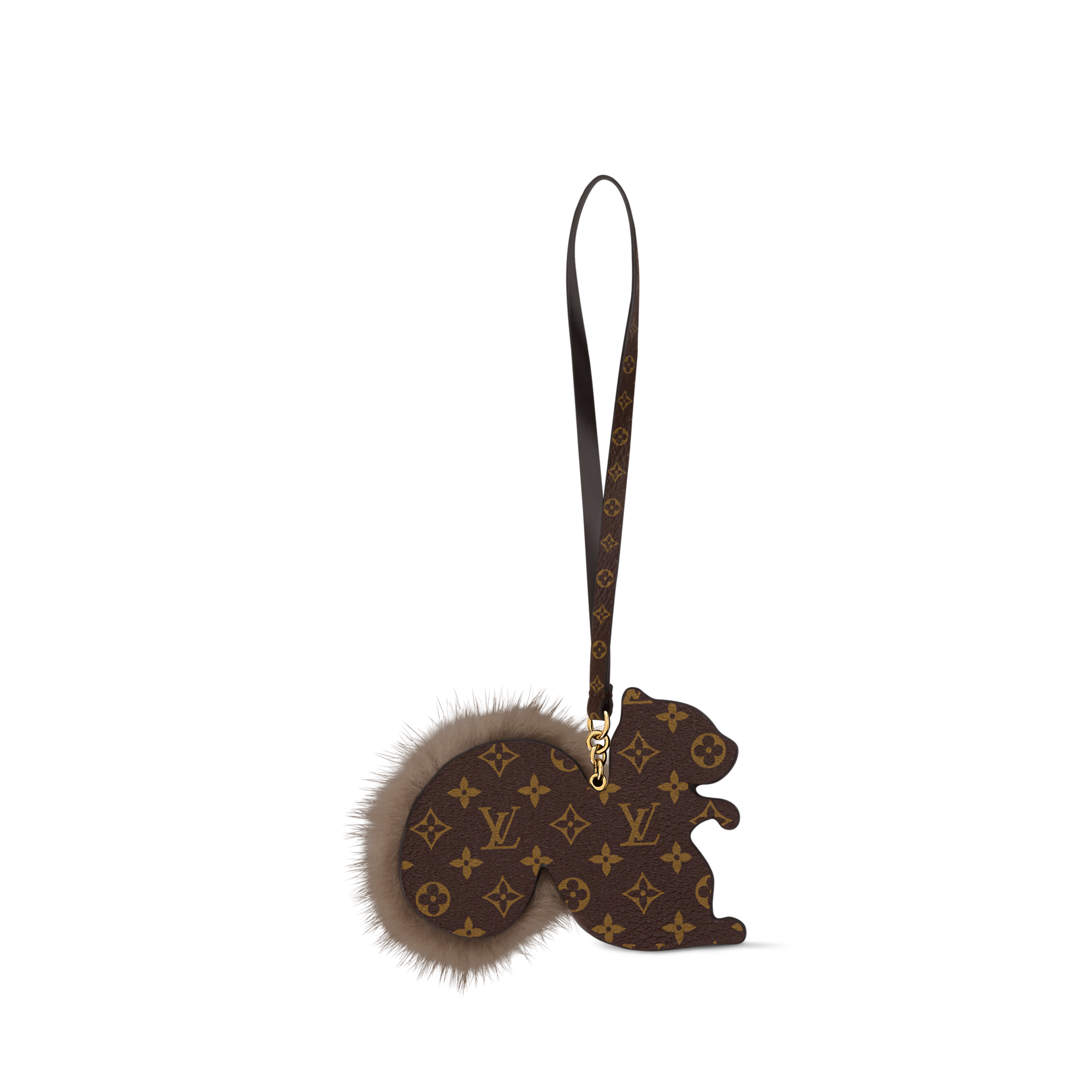 Squirrel LV Furry Friend Bag Charm  . in Women