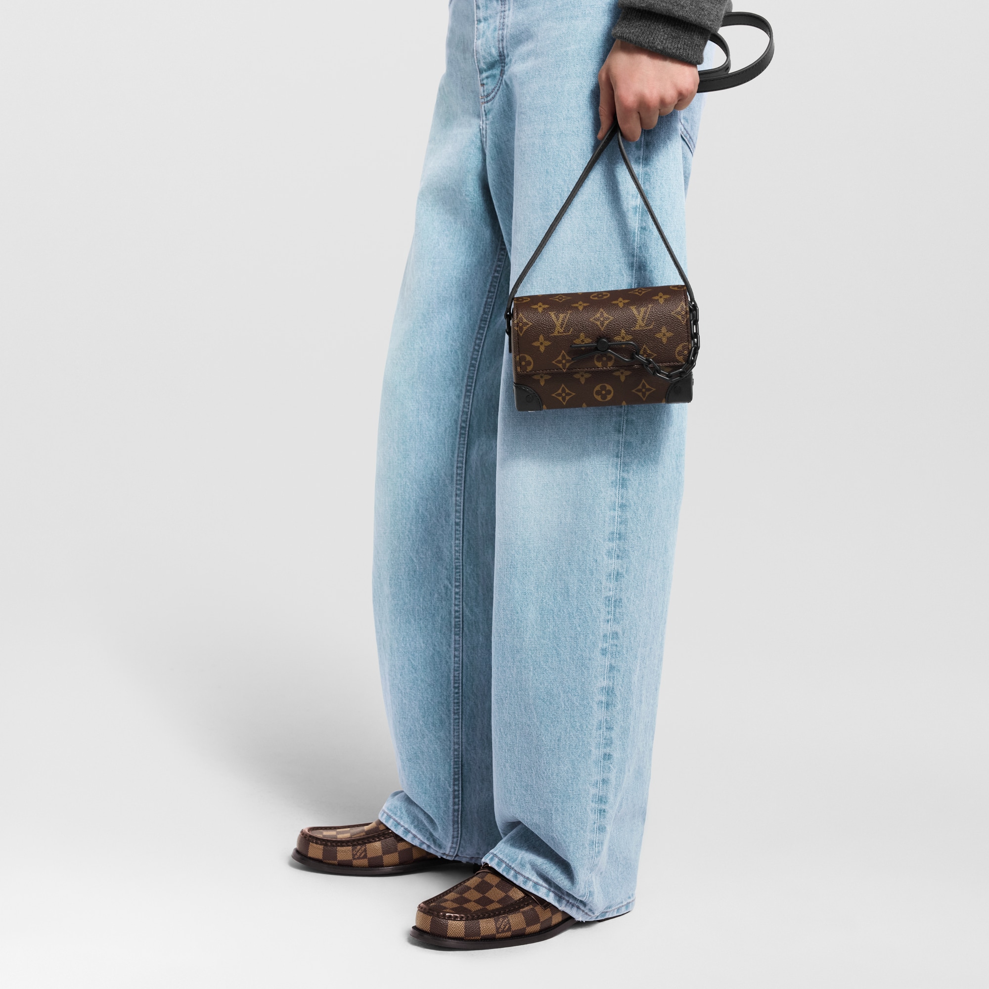 Steamer Wearable Wallet Monogram Macassar Canvas in Men