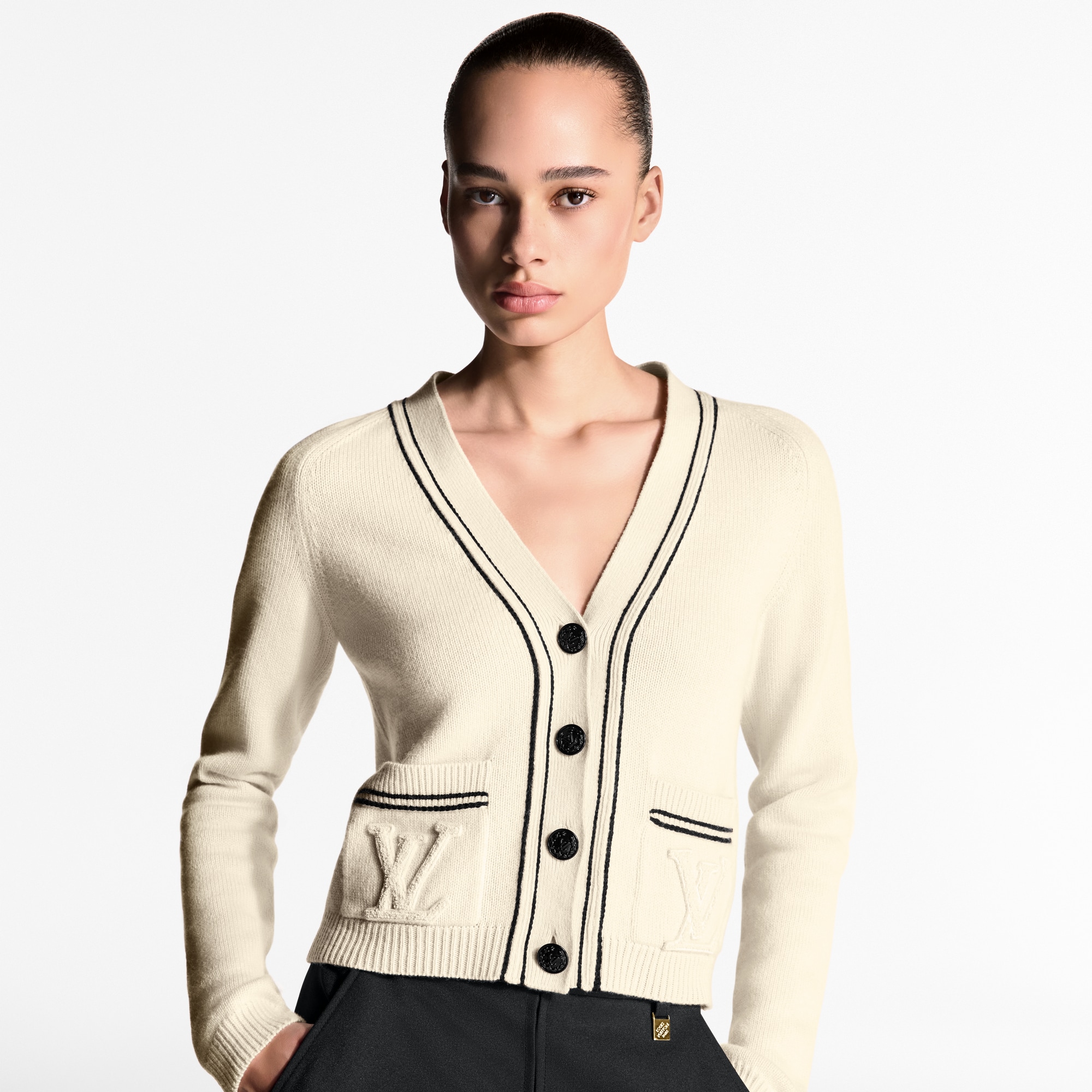Stripe Accent Cardigan   in Women