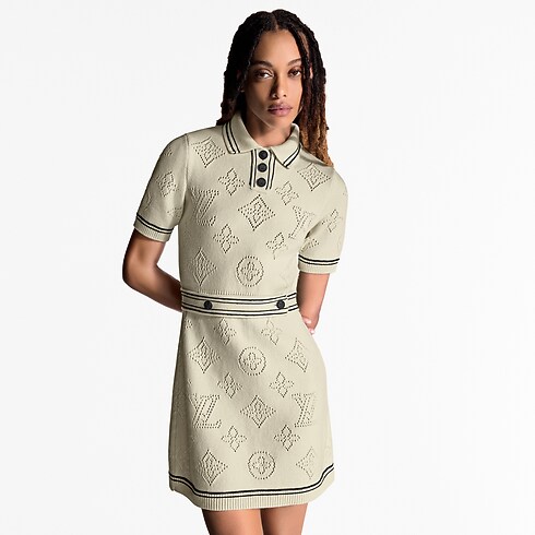 Stripe Accent Knit Polo Dress in Women's Ready-to-Wear Dresses collections by Louis Vuitton (Product zoom)