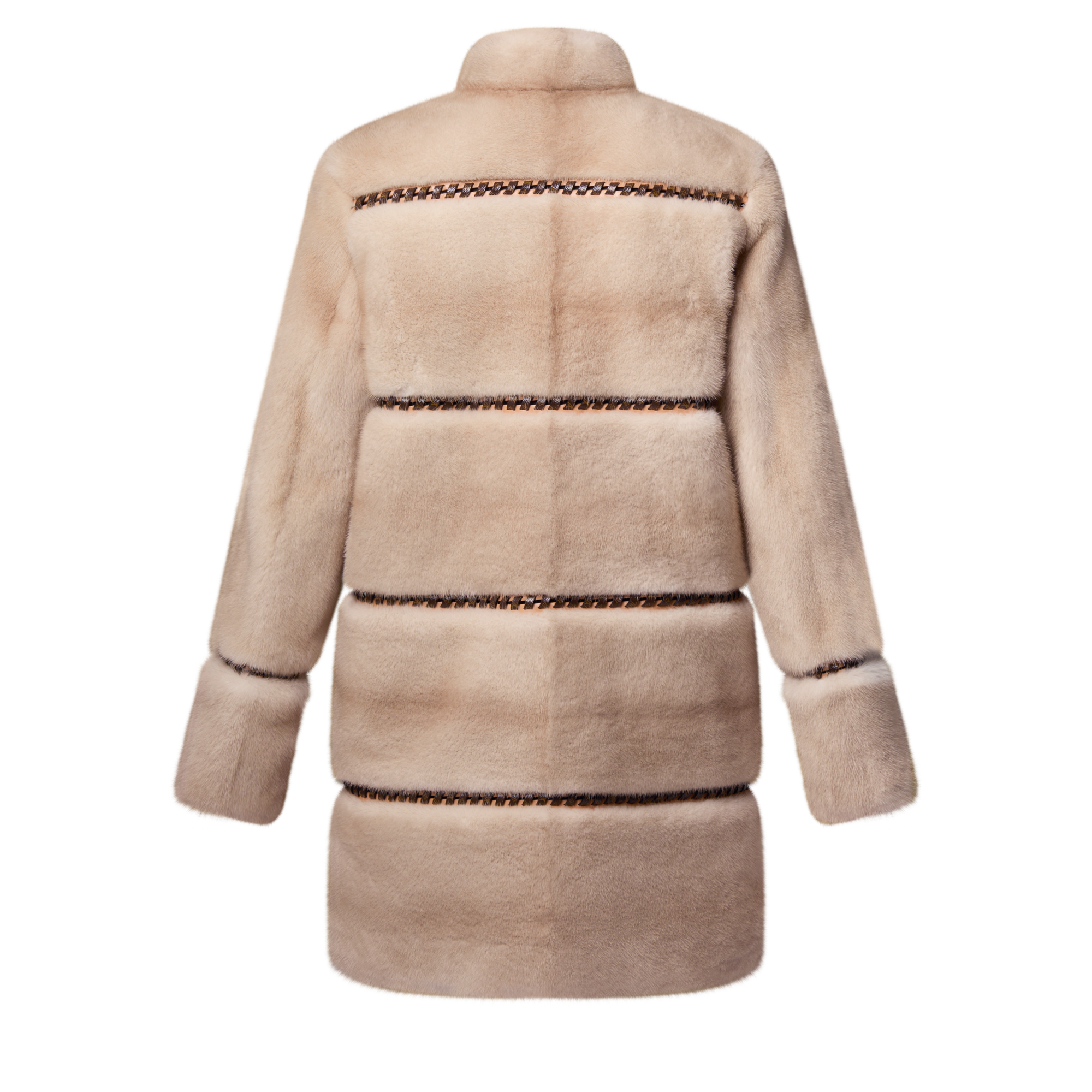 Stripped Mink Coat  in Women