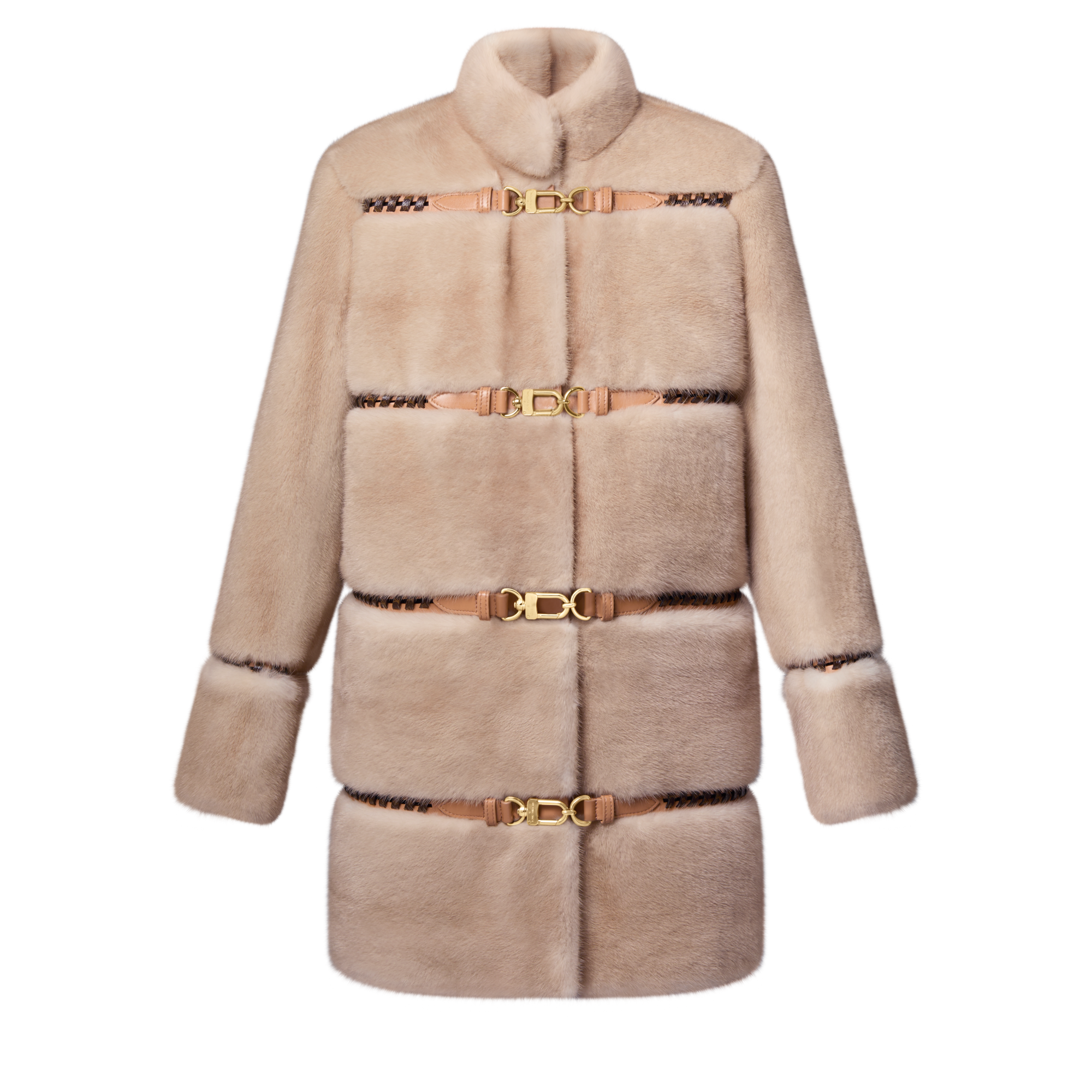 Stripped Mink Coat  in Women