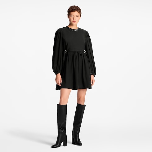Stud Collar Long-Sleeved Dress in Women's Ready-to-Wear Dresses collections by Louis Vuitton (Product zoom)