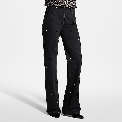 Stud Detail Jeans in Women's Ready-to-Wear Pants and Shorts collections by Louis Vuitton (Product zoom)