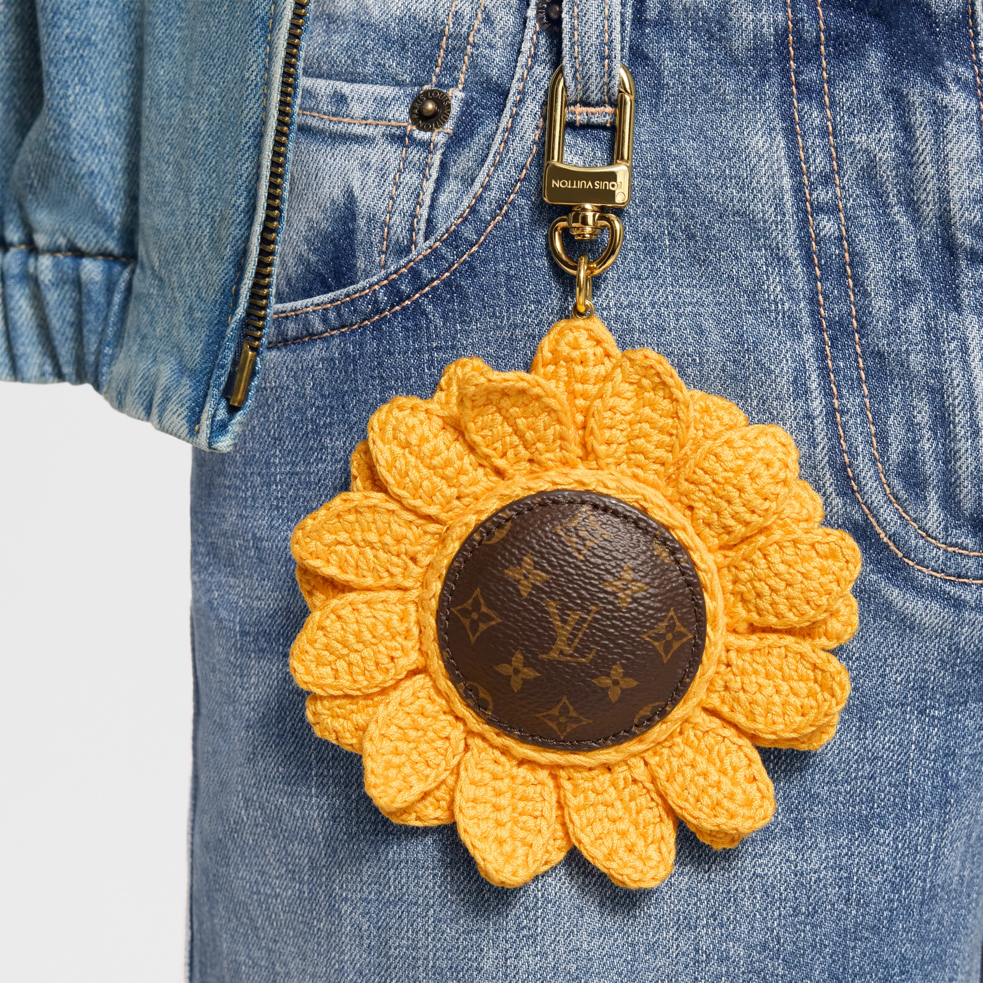 Sunflower Crochet Bag Charm . in Women