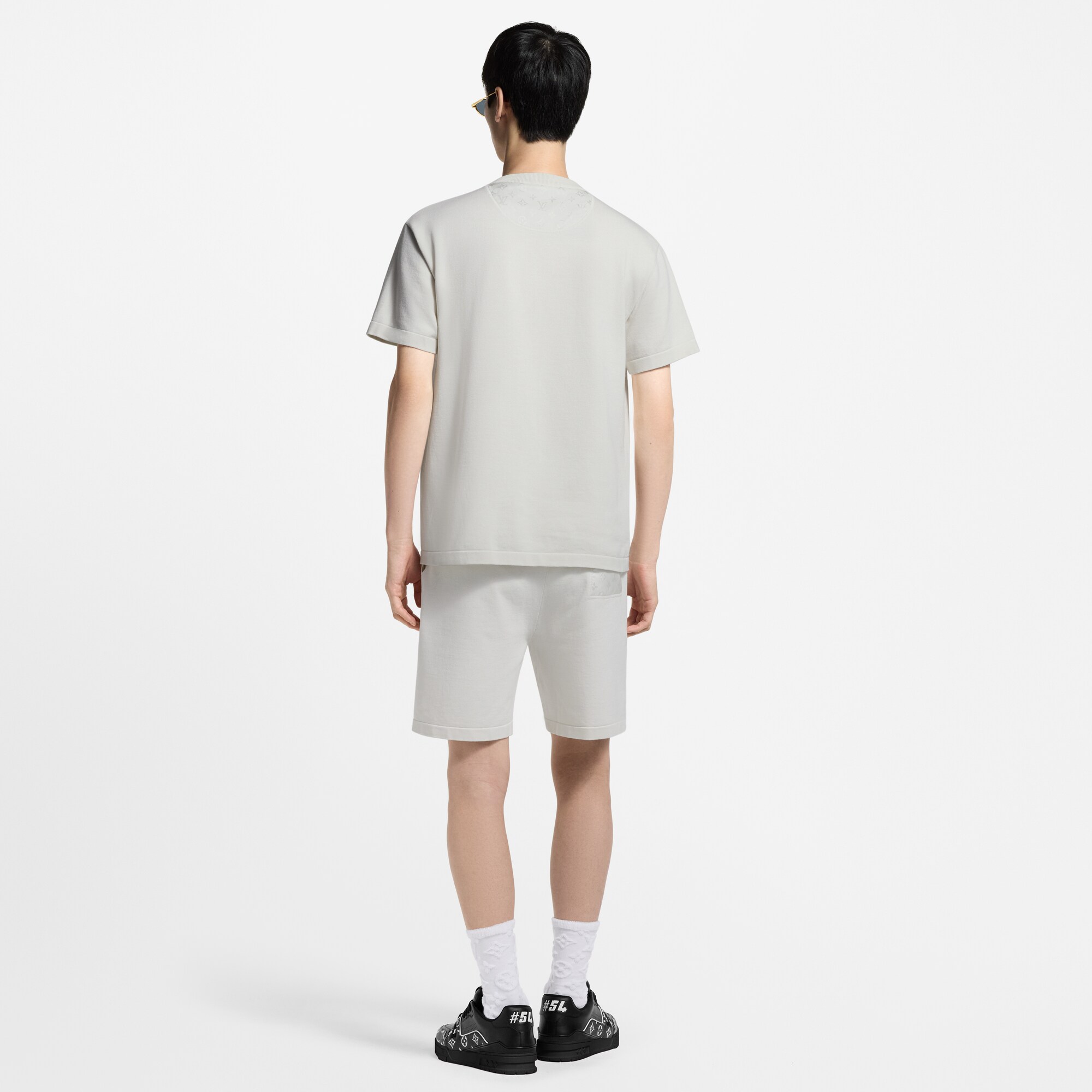 T-Shirt With Monogram Nylon Details  in Men