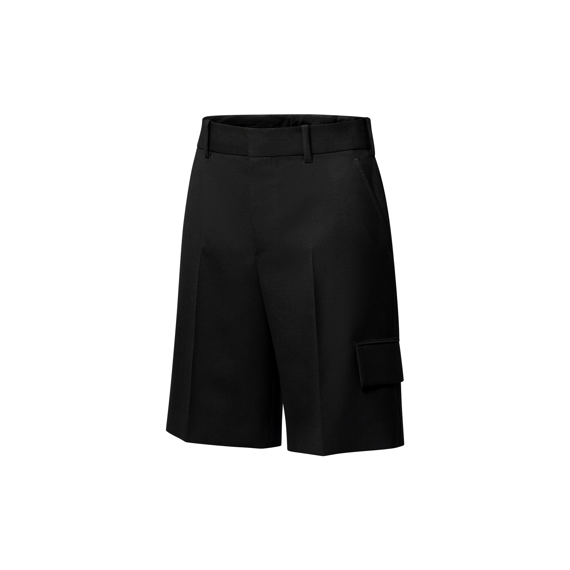 Tailored Wool Cargo Shorts  in Men