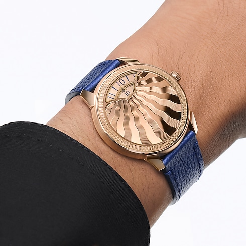 Tambour Convergence, Automatic, 37mm, Rose Gold cropped worn view