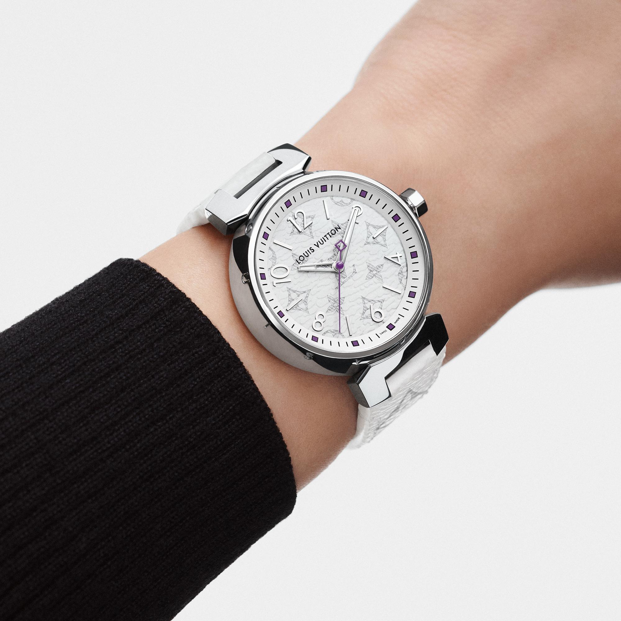Tambour Monogram White 34 - Watches | LOUIS VUITTON