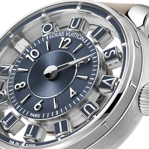 Tambour Spin Time Air, Automatic, 42.5mm, White gold in Watches's All Watches } collections by Louis Vuitton (Product zoom)