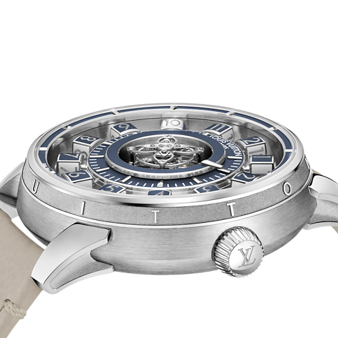 Tambour Spin Time Air Flying Tourbillon, Automatic, 42.5mm, White gold in Watches's All Watches } collections by Louis Vuitton (Product zoom)
