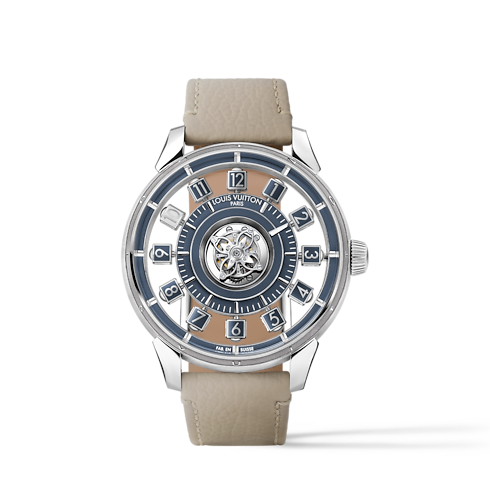 Tambour Spin Time Air Flying Tourbillon, Automatic, 42.5mm, White gold in Watches's All Watches } collections by Louis Vuitton (Product zoom)