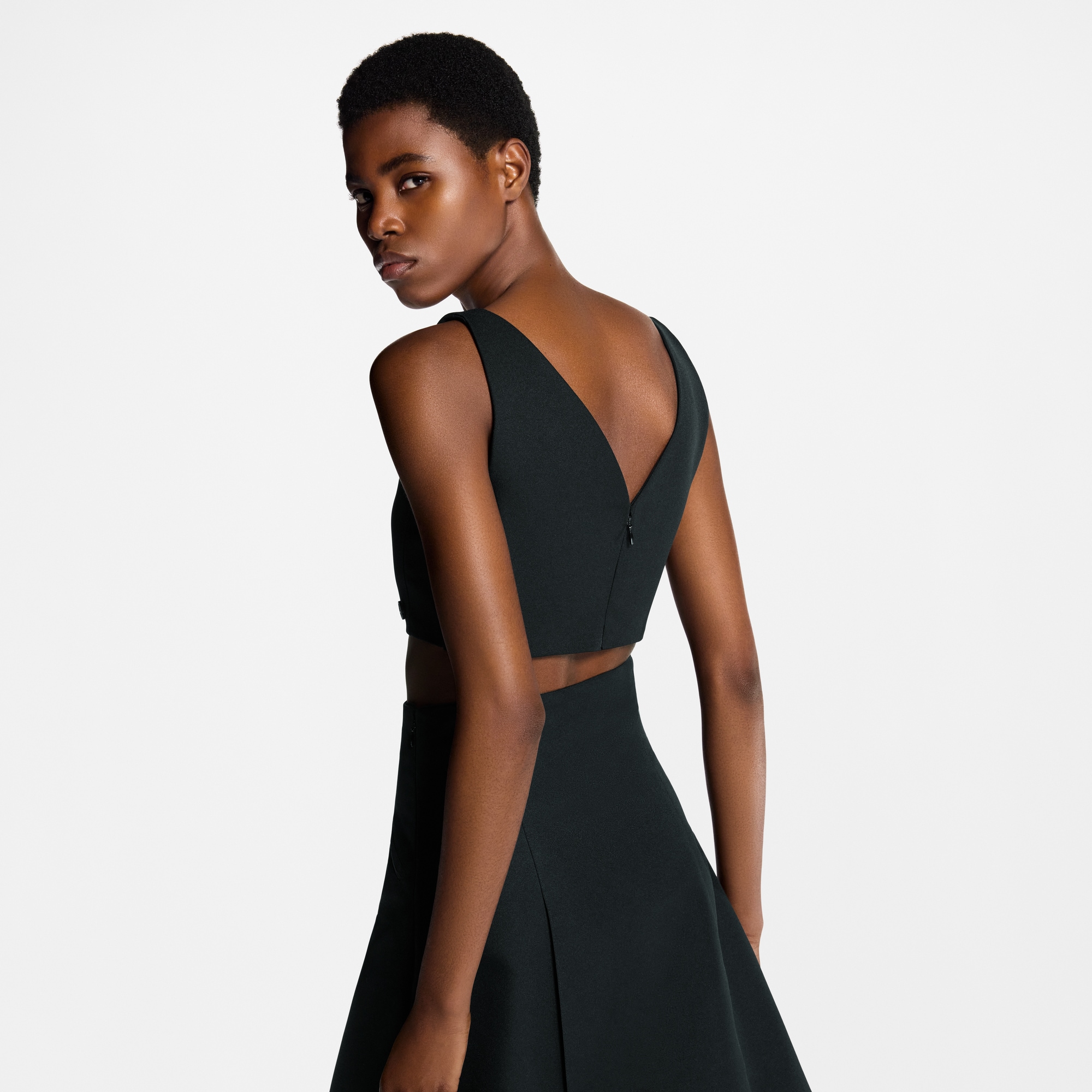 Technical Gabardine Crop Top  in Women